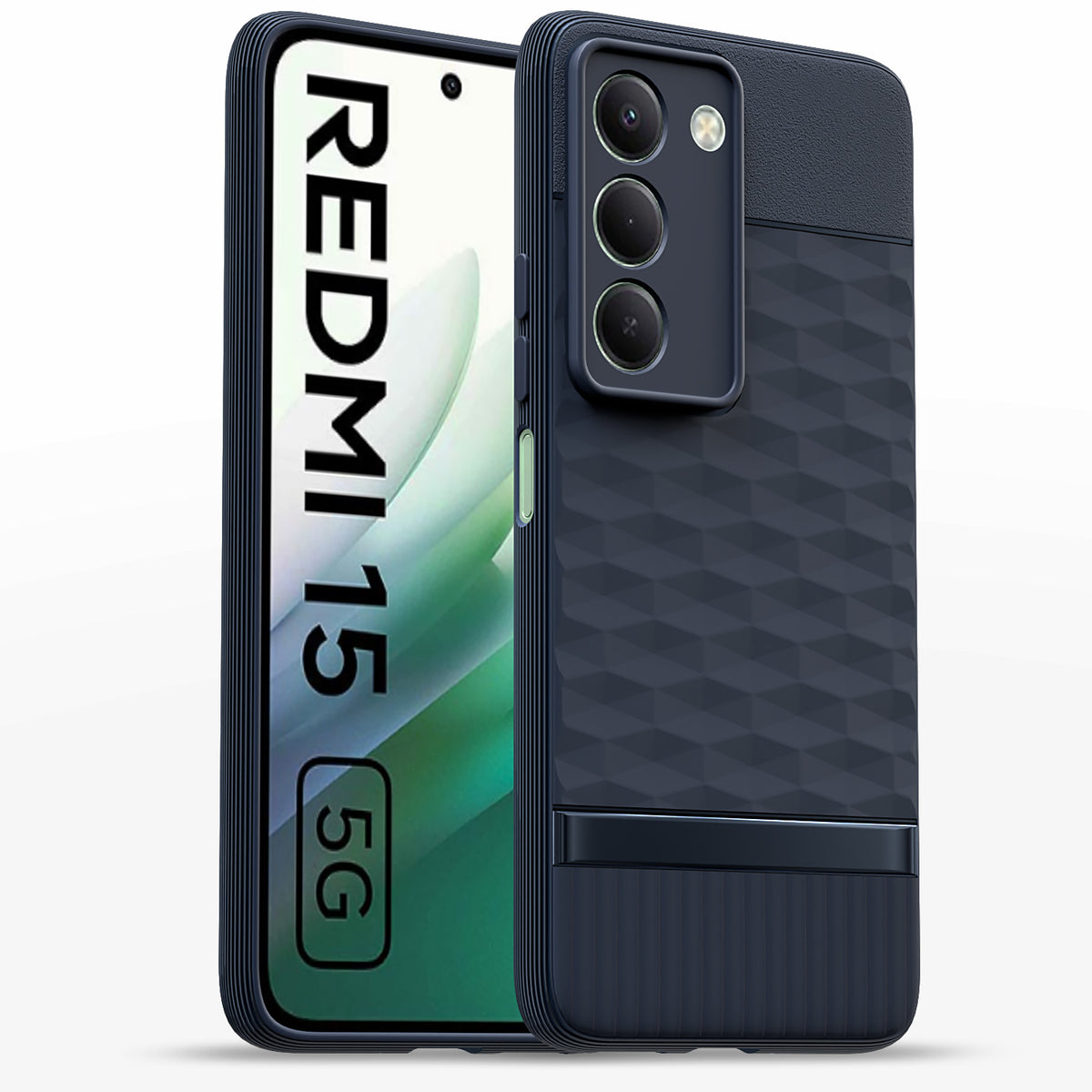 Pikkme blue Gencase back cover for Redmi 15 5G