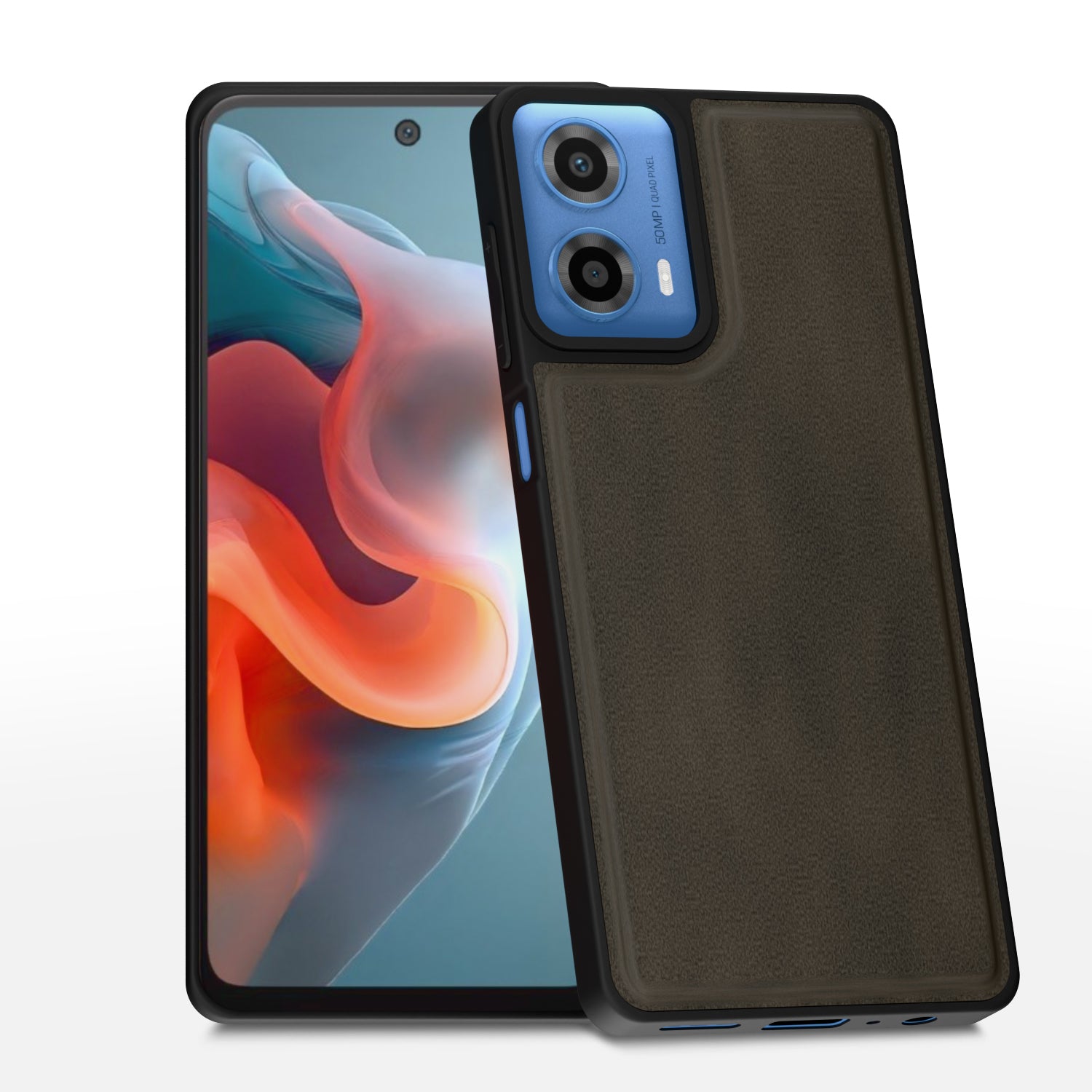 Motorola Moto G34 / G45 5G Premium Leather Back Cover by Pikkme - Brown