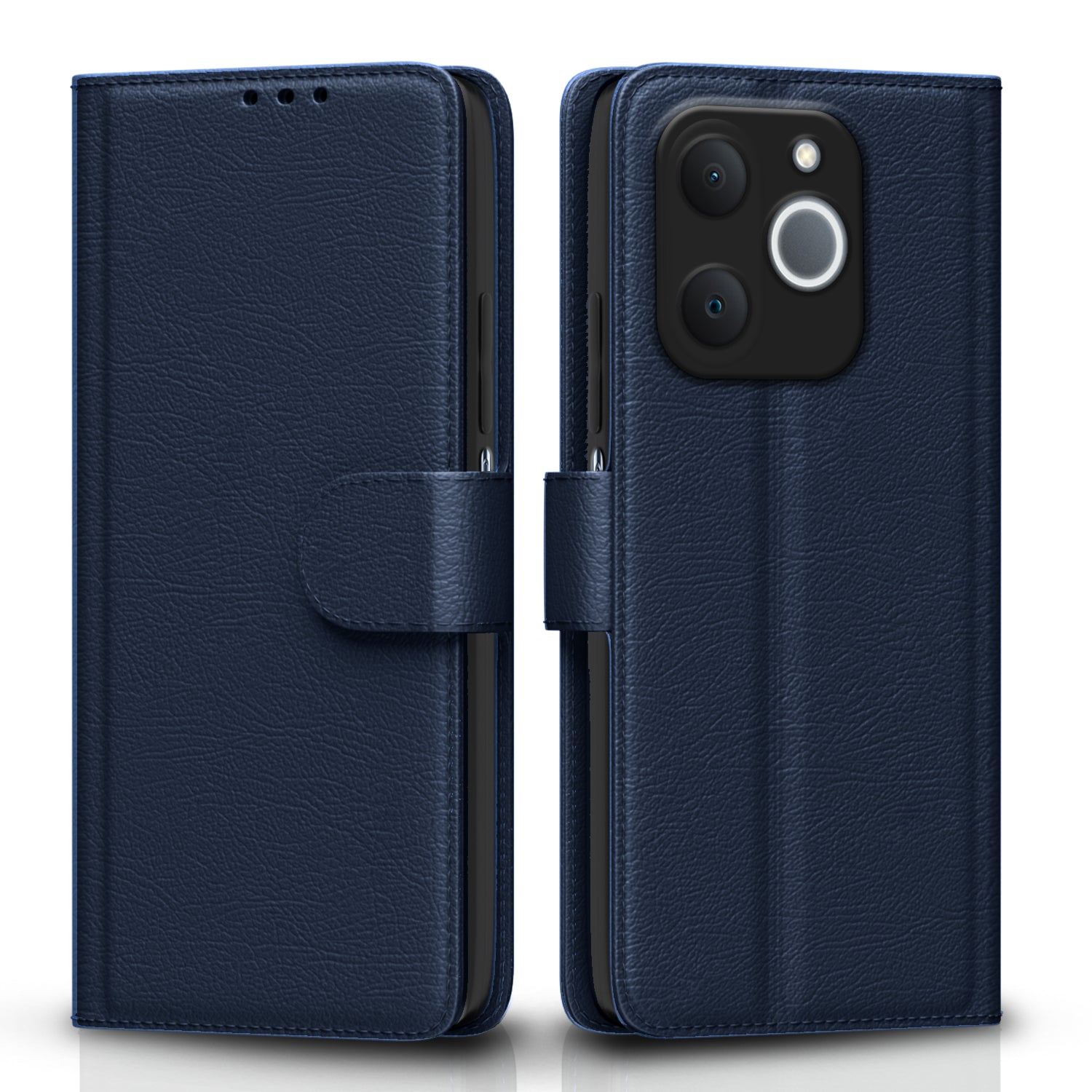 Pikkme Realme C71 5G Premium Leather Finish Vintage Flip Cover - Blue