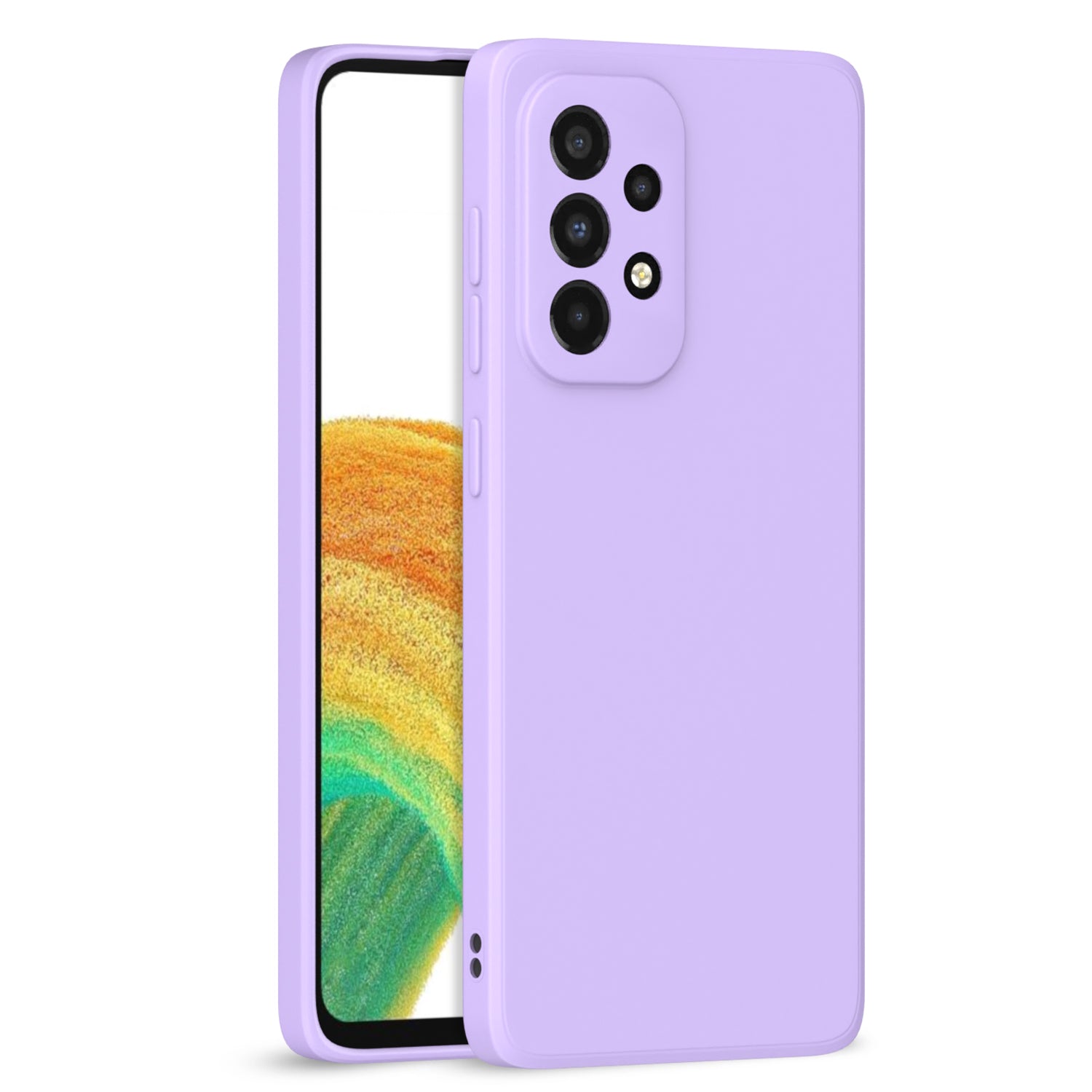 Samsung Galaxy A33 5G Liquid Silicone Back Cover-Purple