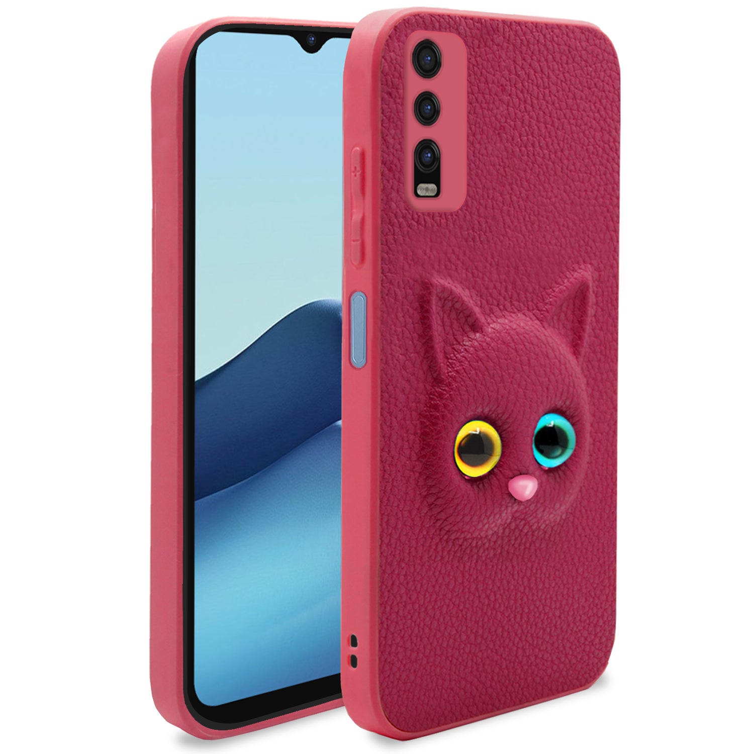 Vivo Y20 / Vivo Y20i / Vivo Y12s Kitty Back Cover -Pink