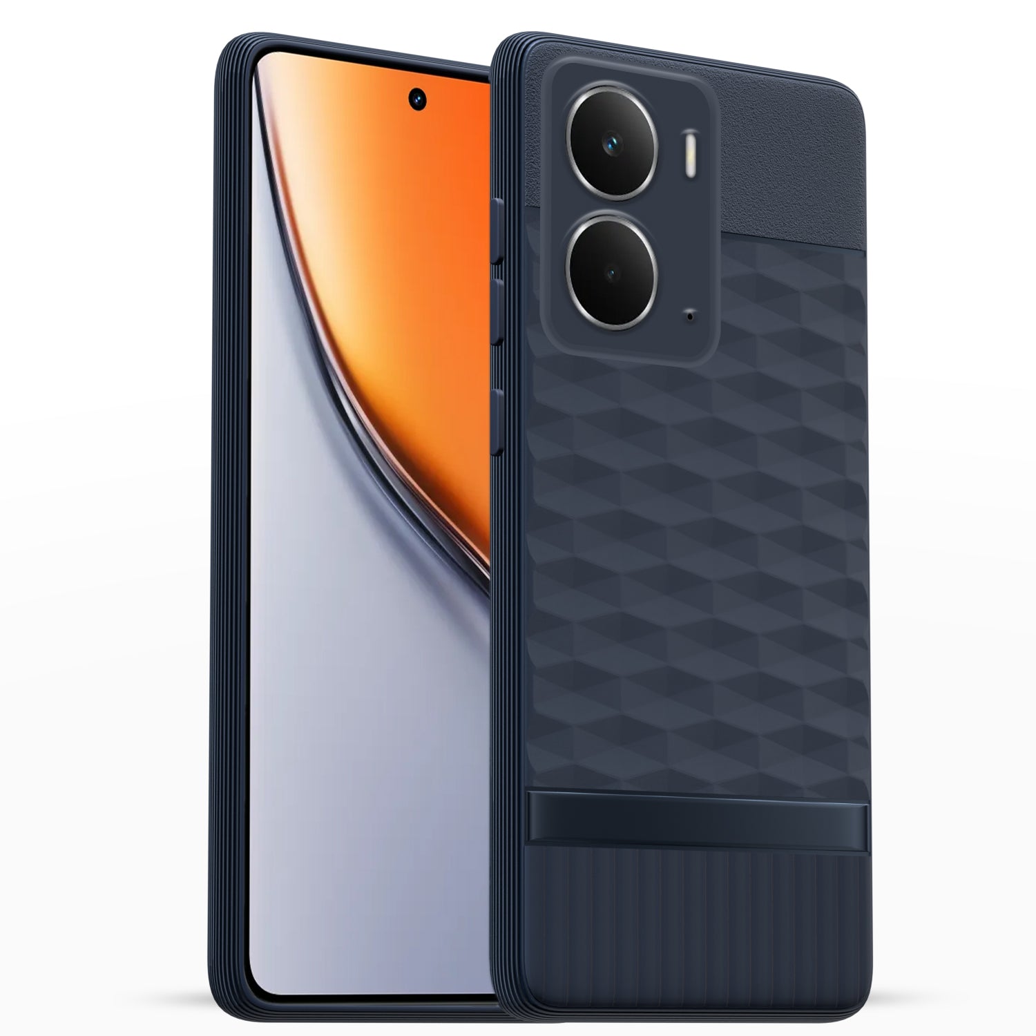 Pikkme Realme P3 5G Shockproof Soft Flexible Gencase Back Cover (Blue)