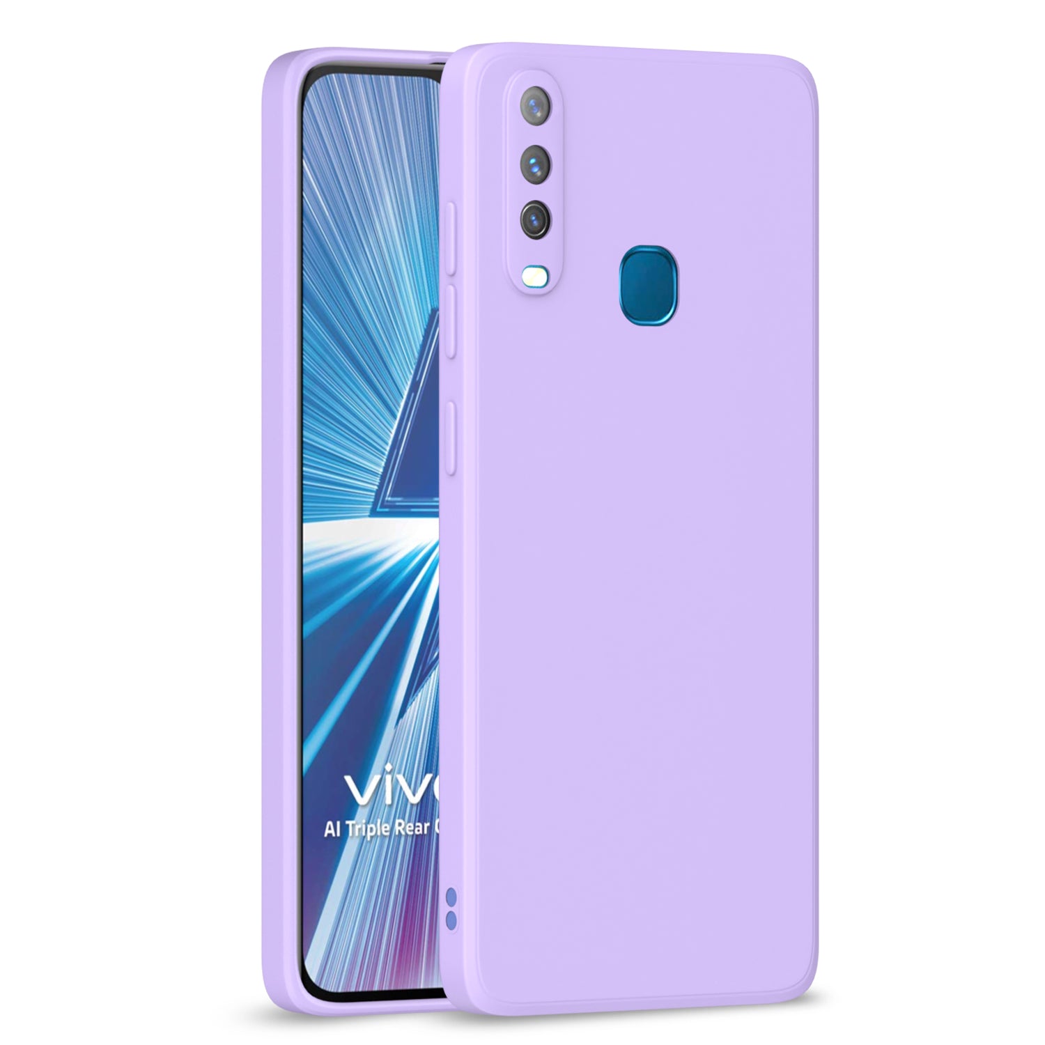Vivo Y12 / Y15 / Y17 / U10 Liquid Silicone Back Cover-Purple