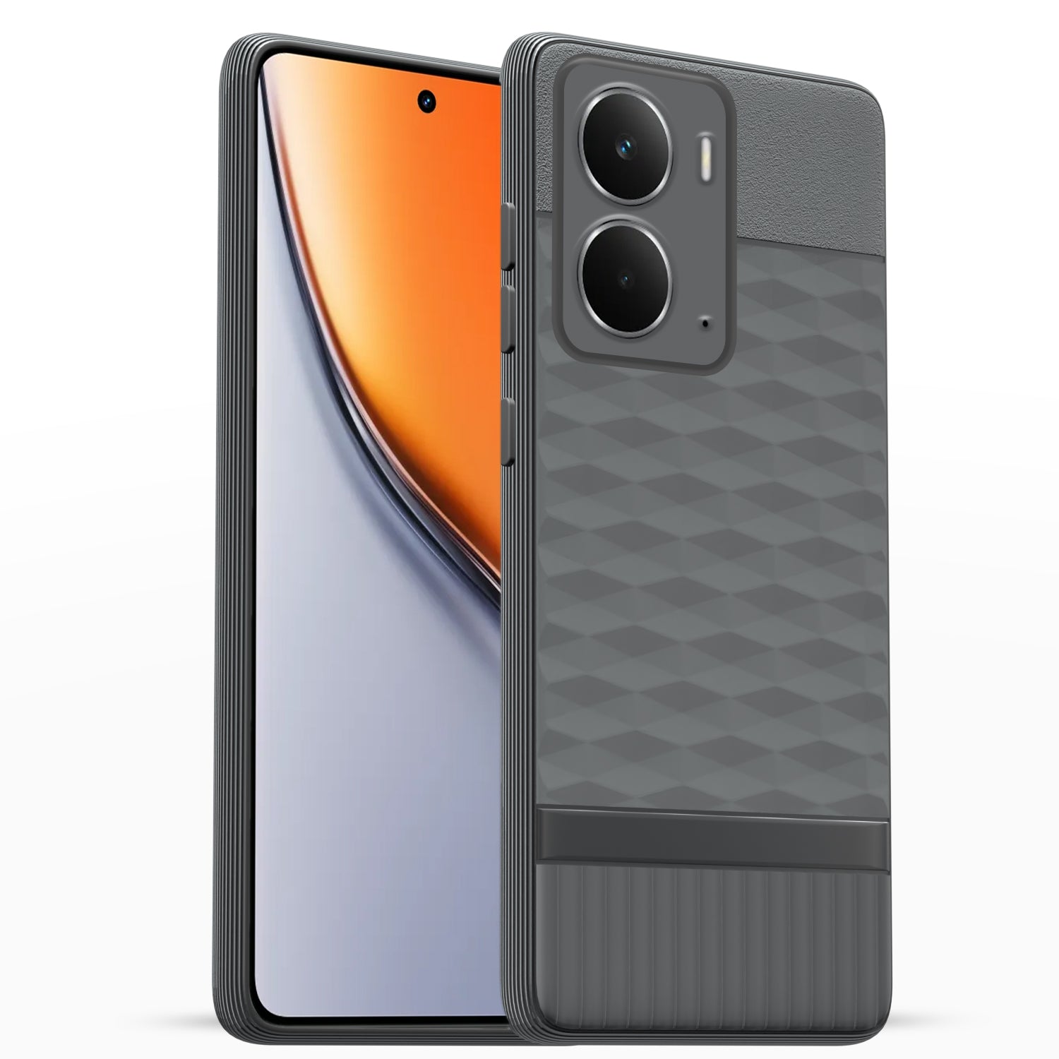 Pikkme Realme P3 5G Shockproof Soft Flexible Gencase Back Cover (Grey)