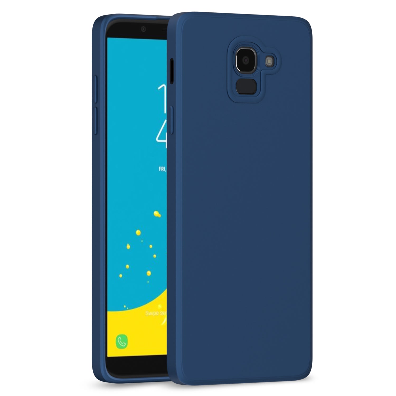 Samsung Galaxy J6 2018 Liquid Silicone Back Cover-Blue