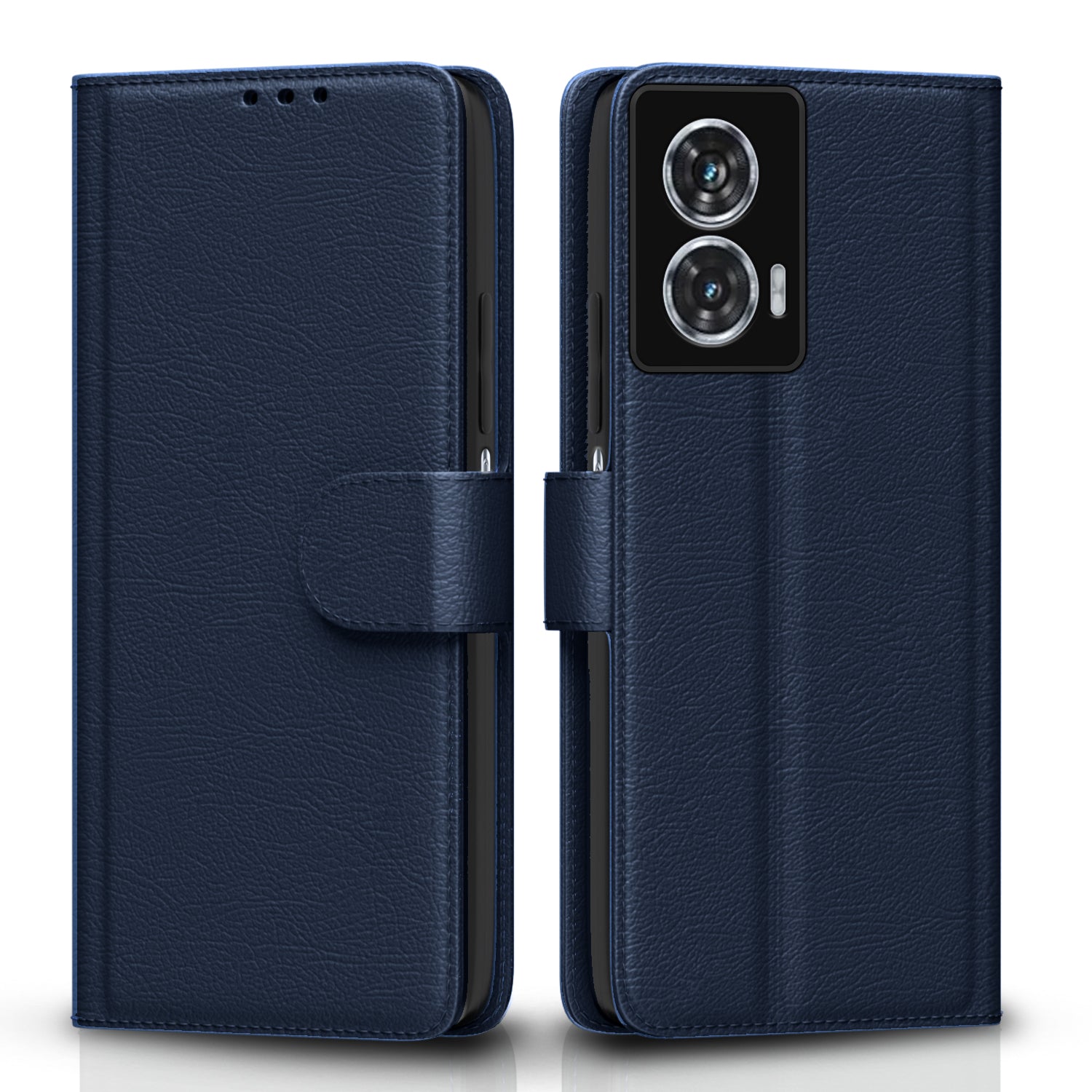 Pikkme Motorola Moto G85 5G Vintage Flip Cover (Blue)