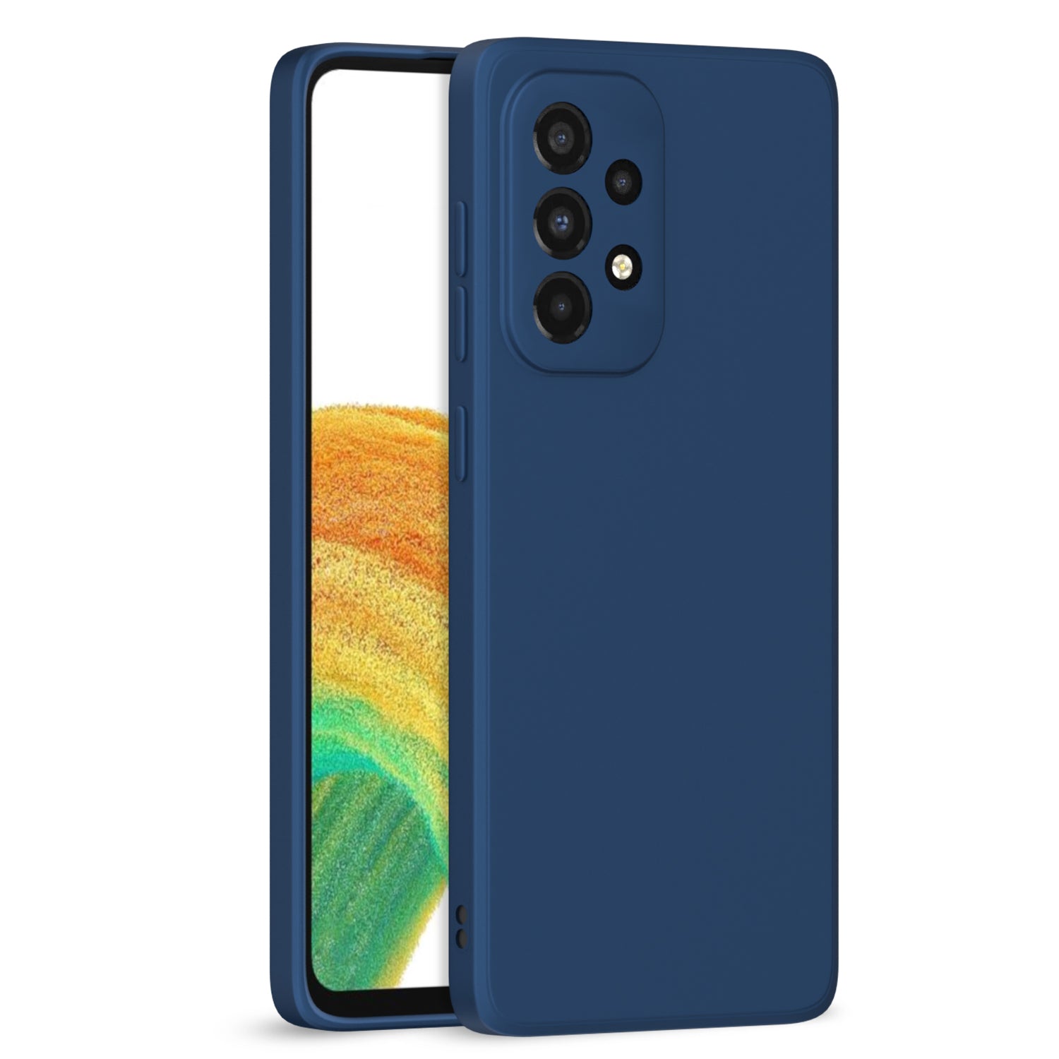 Samsung Galaxy A33 5G Liquid Silicone Back Cover-Blue
