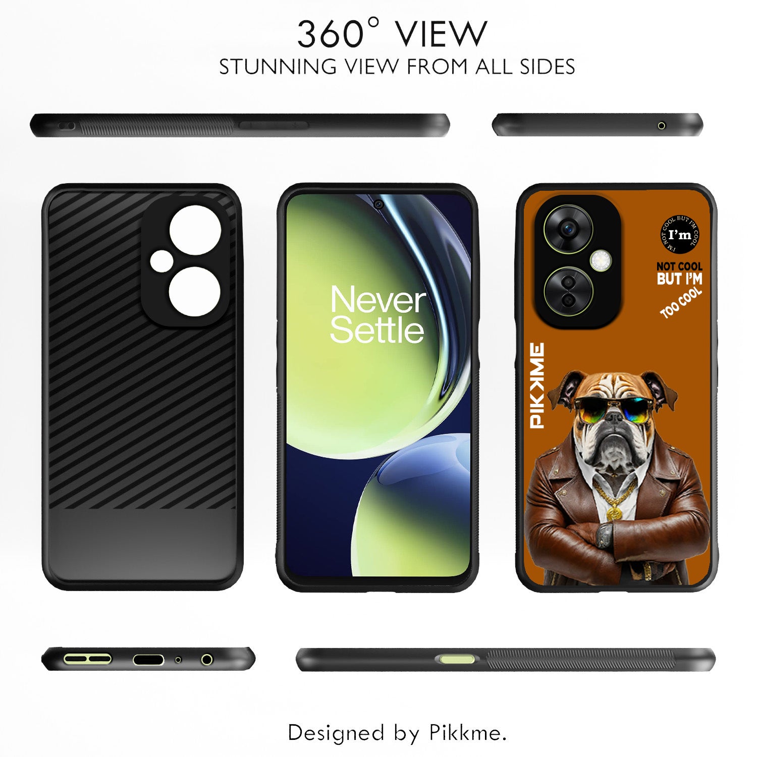 Pikkme Back Cover Pc Tpu + Printed Cool Funky Stylish Brown Dog Swag Raised Edges Camera Protection |Bumper Case For OnePlus Nord Ce 3 Lite 5G