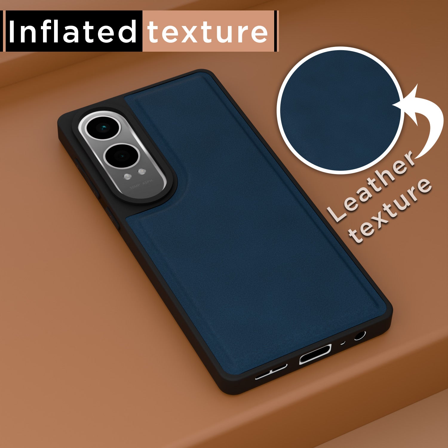 Pikkme OnePlus Nord CE 4 Lite 5G Premium Super Soft-Touch Leatherback Case (Blue)
