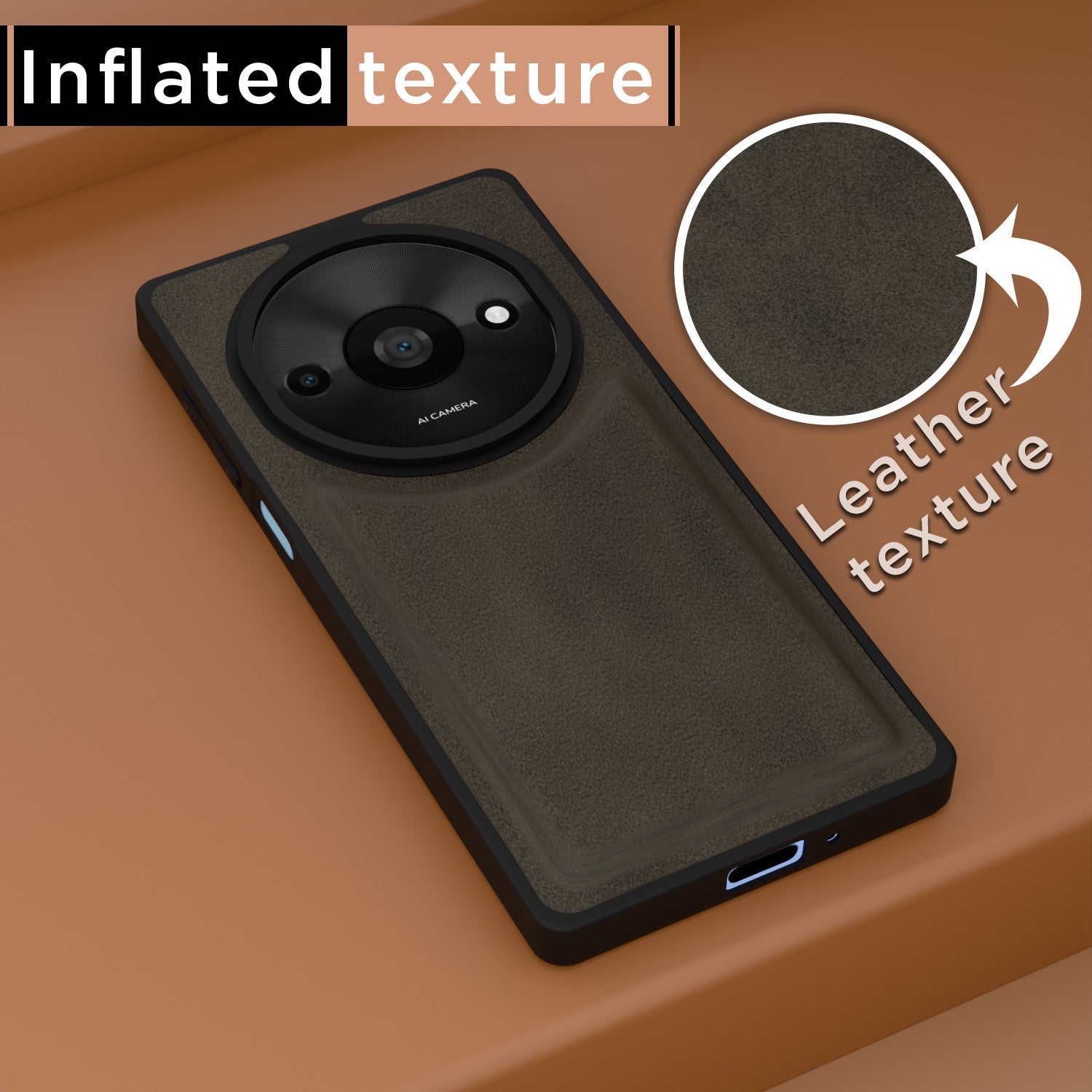 Pikkme Redmi A3 (2024) / Redmi A3x / Poco C61 Premium Leatherback Case (Brown)