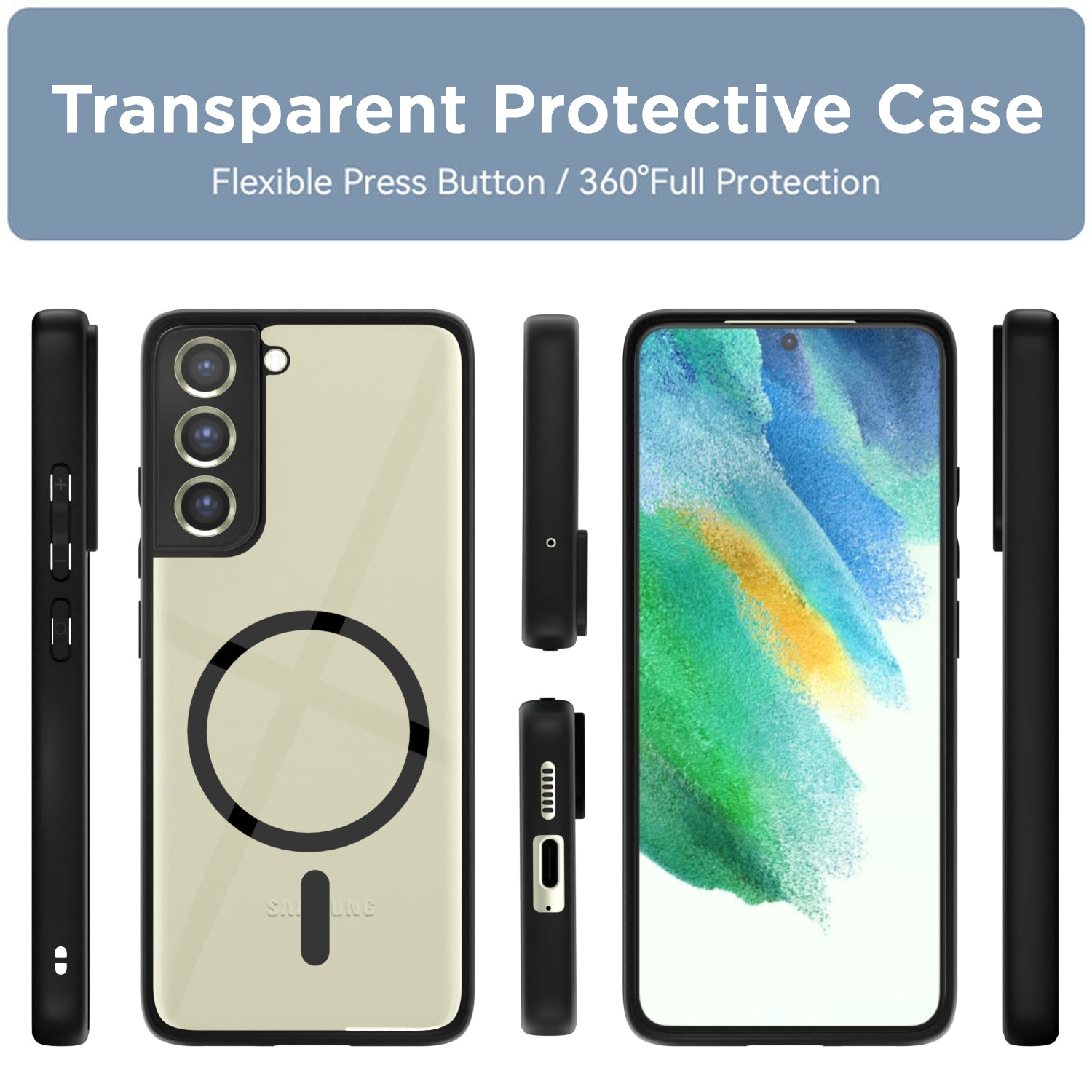 Pikkme Samsung Galaxy S21 FE 5G Eagle 2 Magsafe Back Cover (Black)