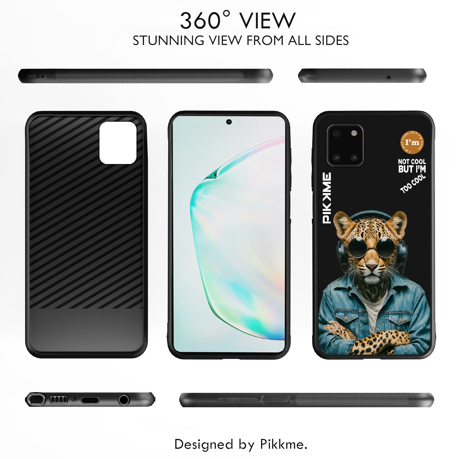 Pikkme Black Leopard Swag Samsung Galaxy Note 10 Lite Nim2 Back Cover (Design 04)