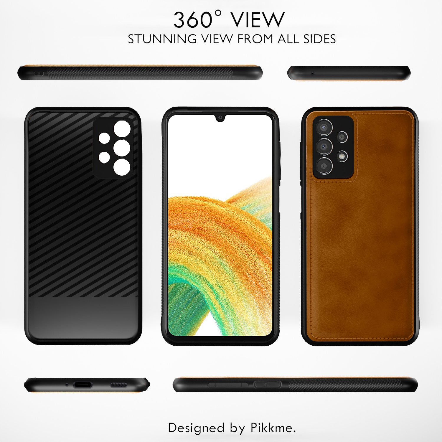 Pikkme Samsung Galaxy A33 5G Leather Back Case | Brown