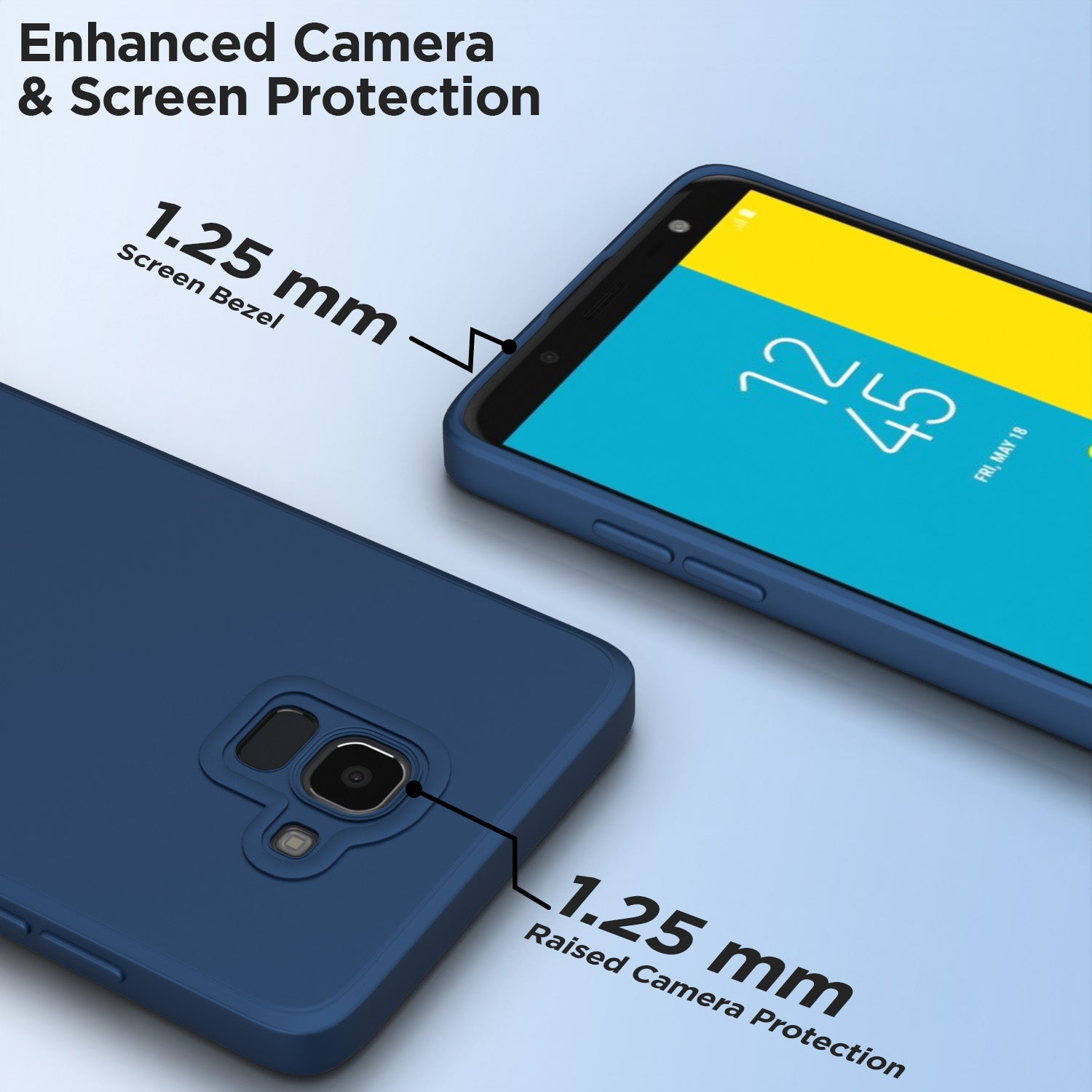 Pikkme Samsung Galaxy J6 2018 Liquid Silicone Back Cover | Blue