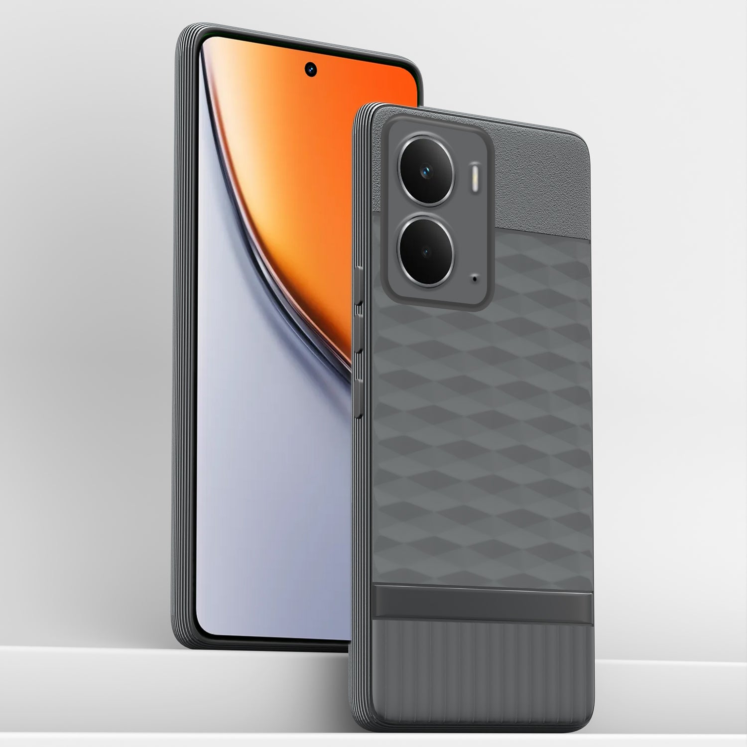 Pikkme Realme P3 5G Shockproof Soft Flexible Gencase Back Cover (Grey)