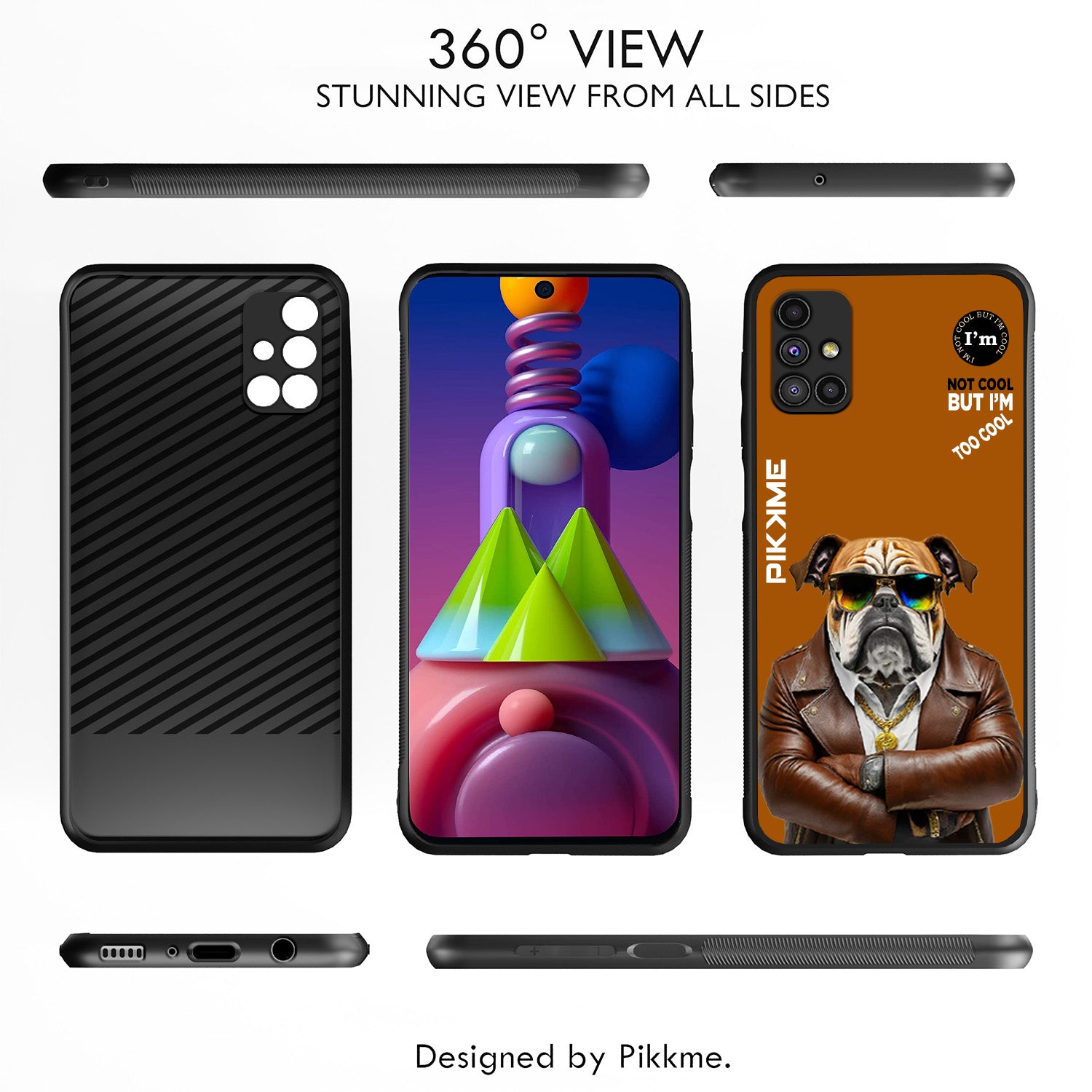 Pikkme Brown Dog Swag Samsung Galaxy M51 Nim2 Back Cover (Design 10)
