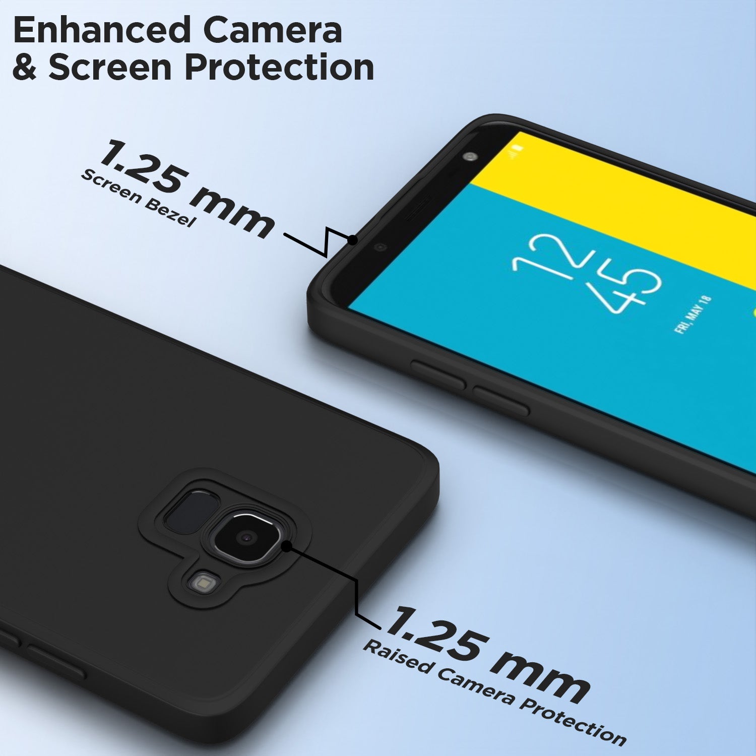 Pikkme Samsung Galaxy J6 2018 Liquid Silicone Back Cover | Black