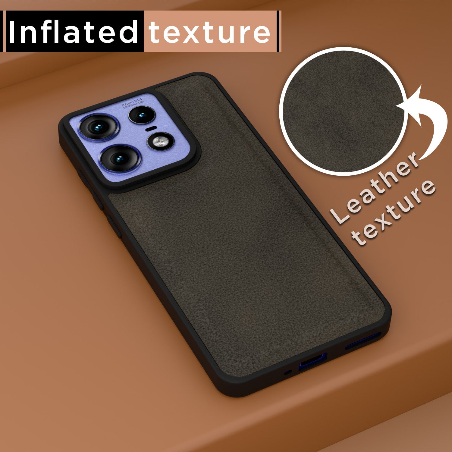 Pikkme Motorola Moto Edge 50 Pro 5G Premium Super Soft-Touch Leatherback Case (Brown)