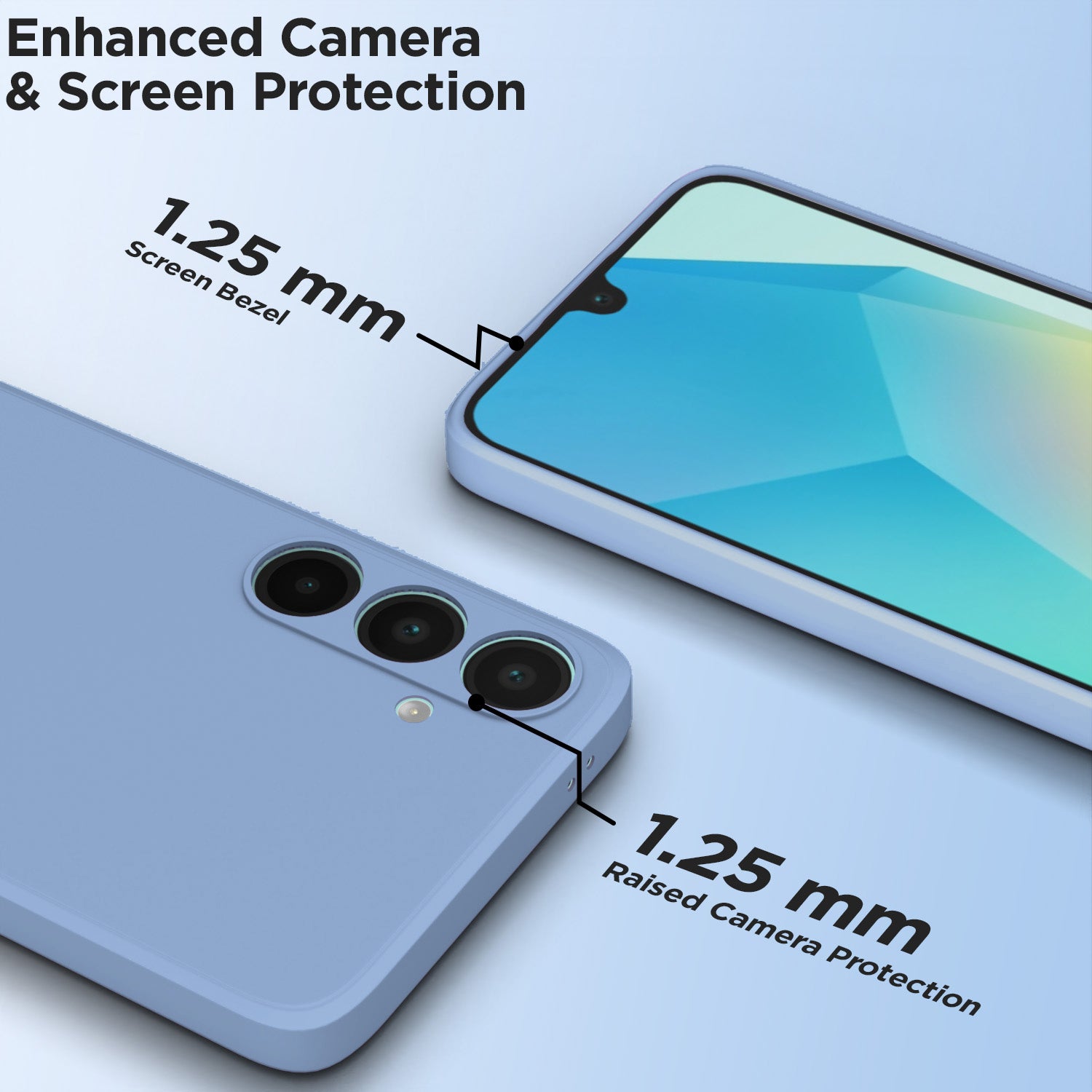 Pikkme Samsung Galaxy A56 5G Soft Matte Liquid Silicone Back Cover (Aqua Blue)