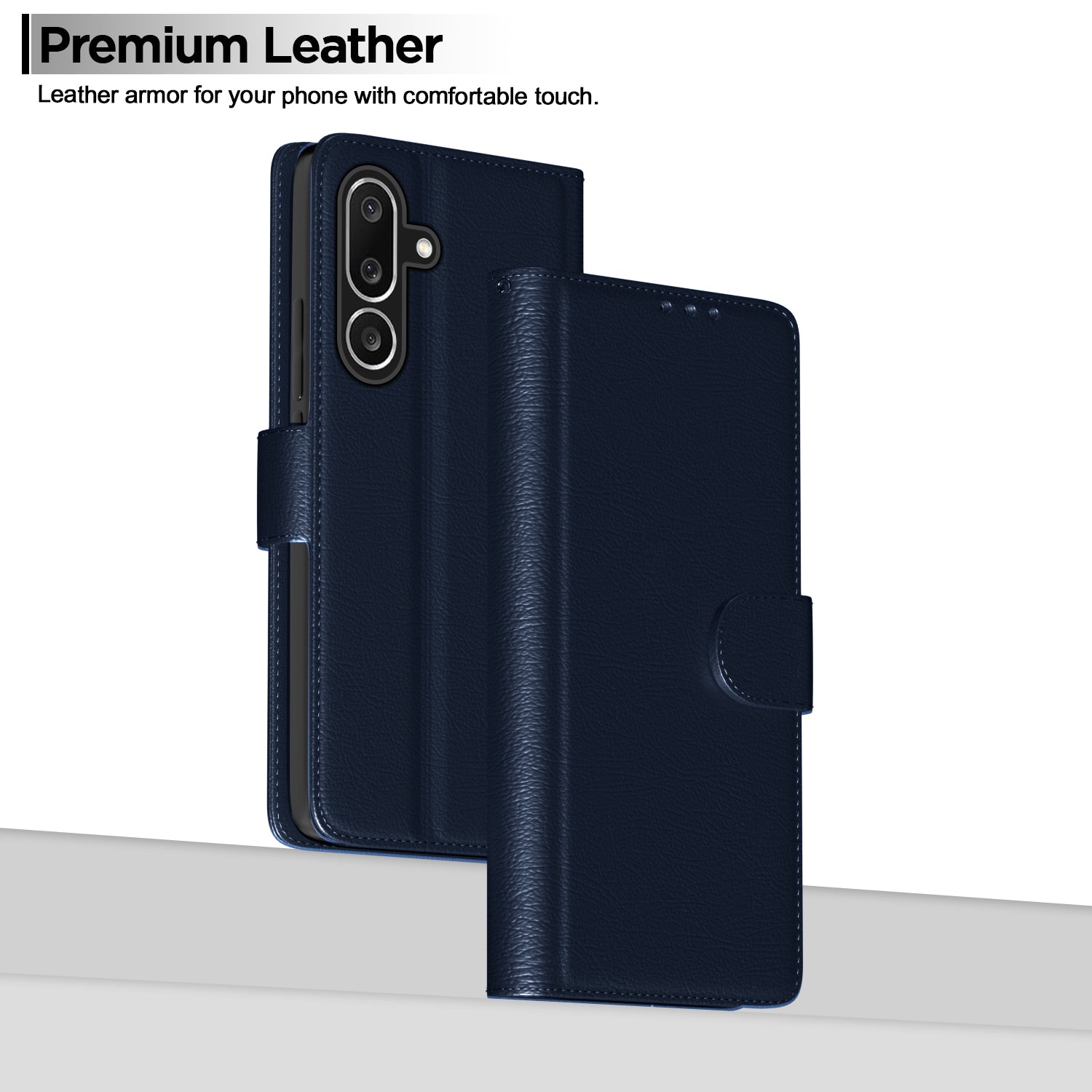 Pikkme Samsung Galaxy M56 5G Vintage Flip Cover (Blue)