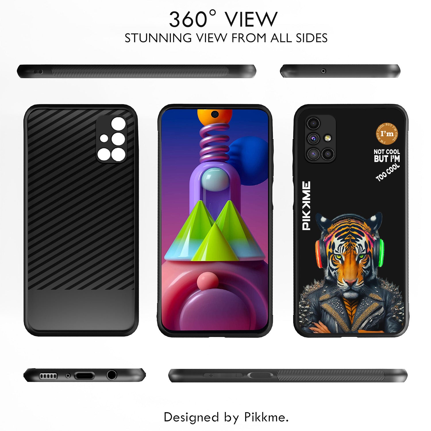 Pikkme Black Tiger Swag Samsung Galaxy M51 Nim2 Back Cover (Design 06)