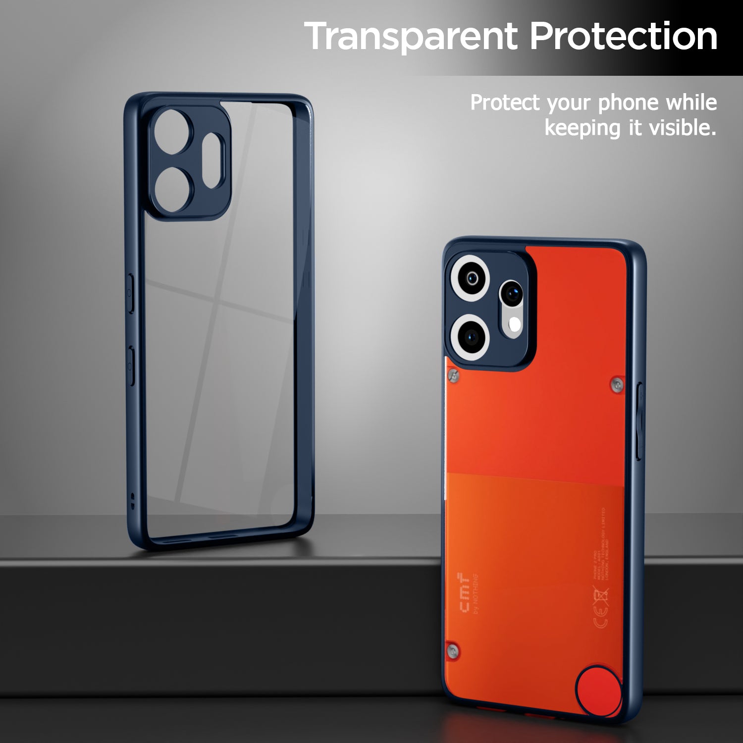 Pikkme CMF by Nothing Phone 2 Pro 5G Eagle 2 Shockproof Sleek Hybrid Armor Back Cover (Blue)
