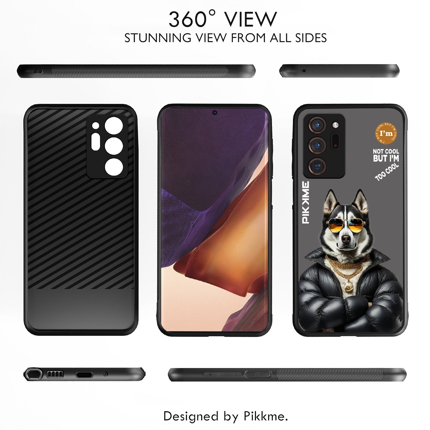 Pikkme Grey Dog Swag Samsung Galaxy Note 20 Ultra Nim2 Back Cover (Design 02)