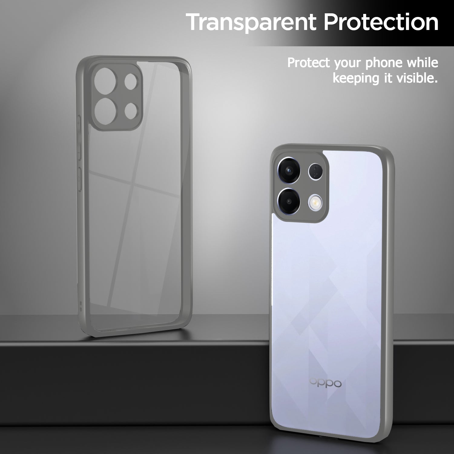 Pikkme Oppo K13 5G Eagle 2 Shockproof Sleek Hybrid Armor Back Cover (Grey)