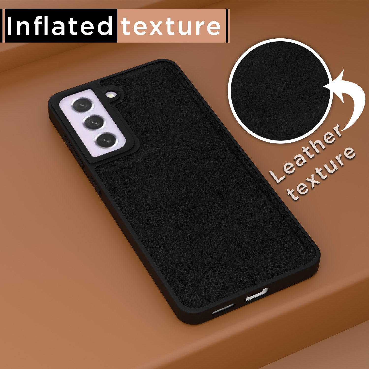Pikkme Samsung Galaxy S21 FE 5G Premium Leatherback Case (Black)