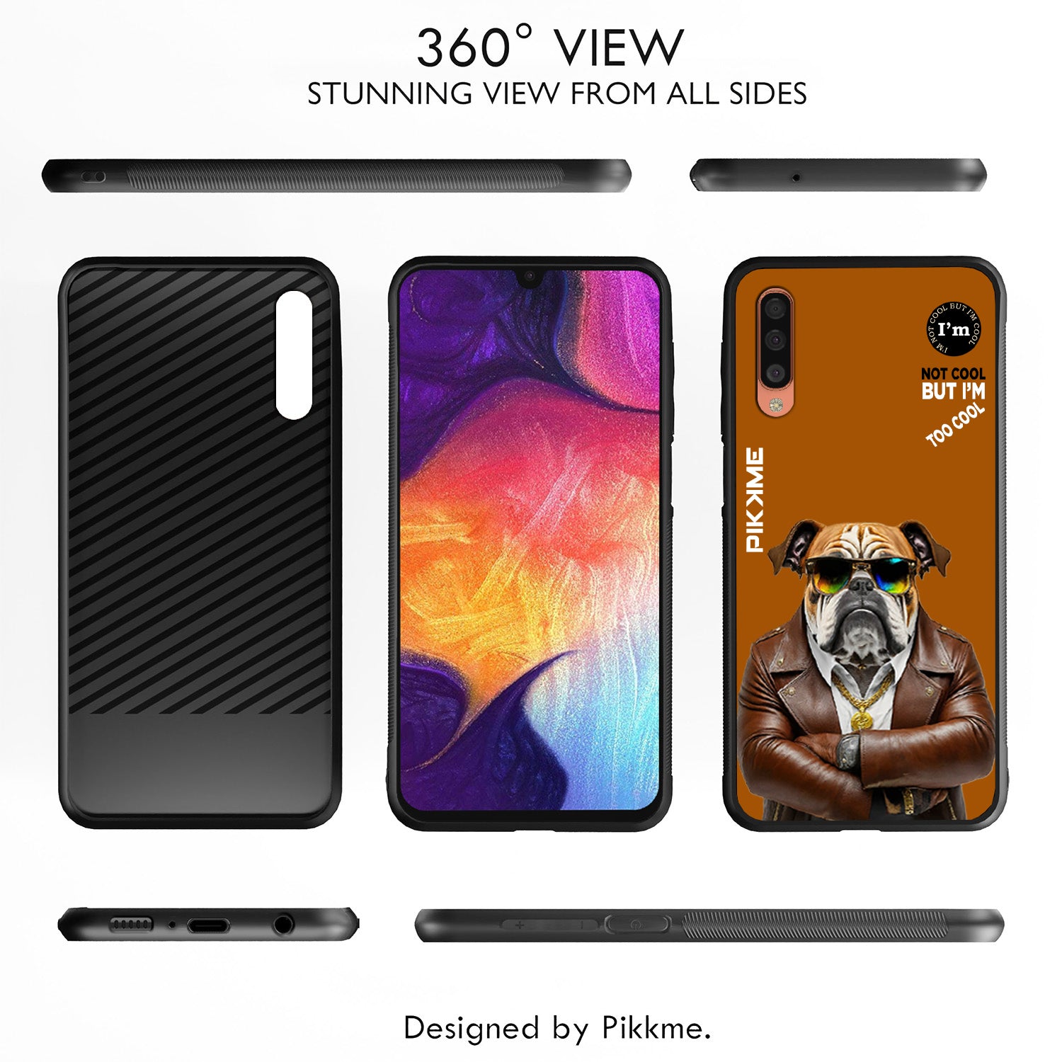 Pikkme Stylish Brown Dog Swag Samsung Galaxy A50 Back Cover (Design 10)