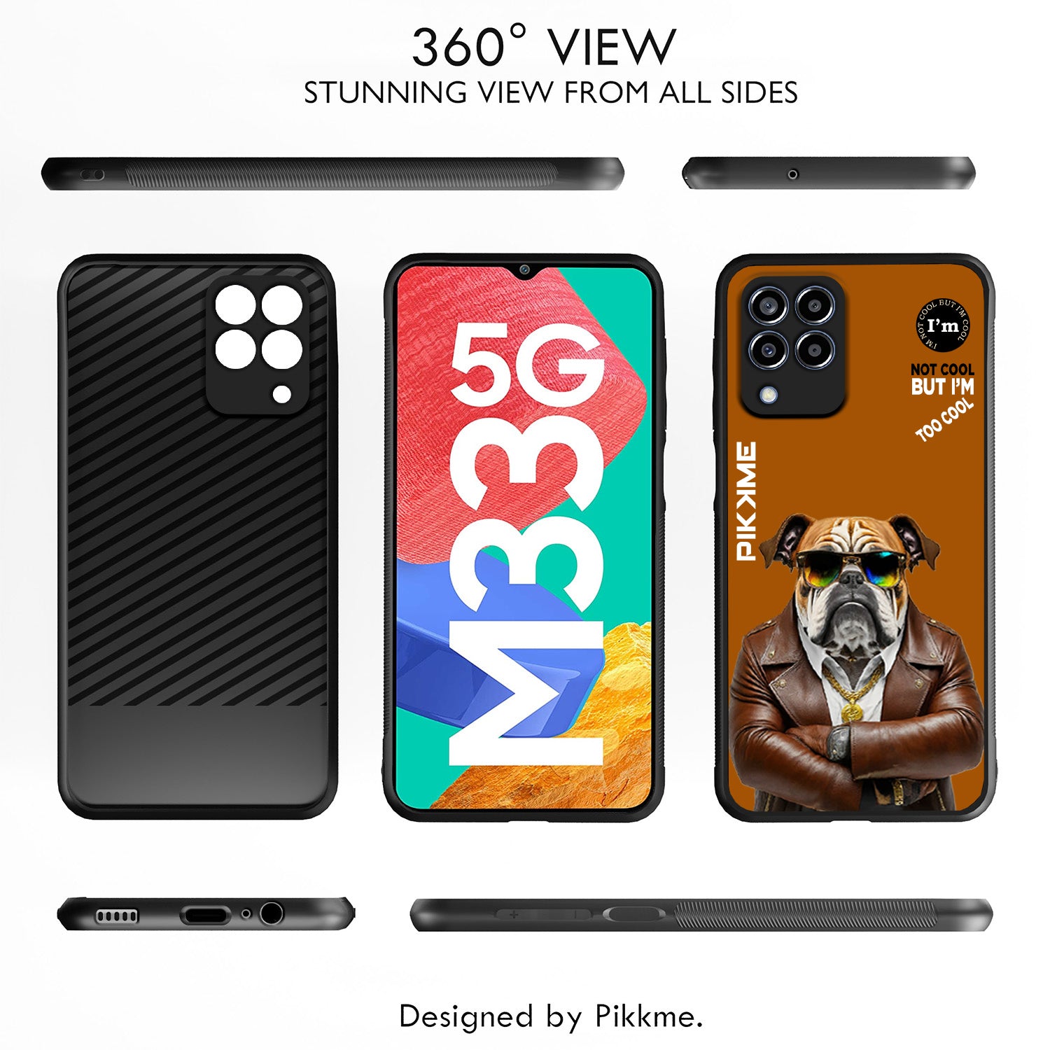 Pikkme Brown Dog Swag Samsung Galaxy M33 5G Nim2 Back Cover (Design 10)