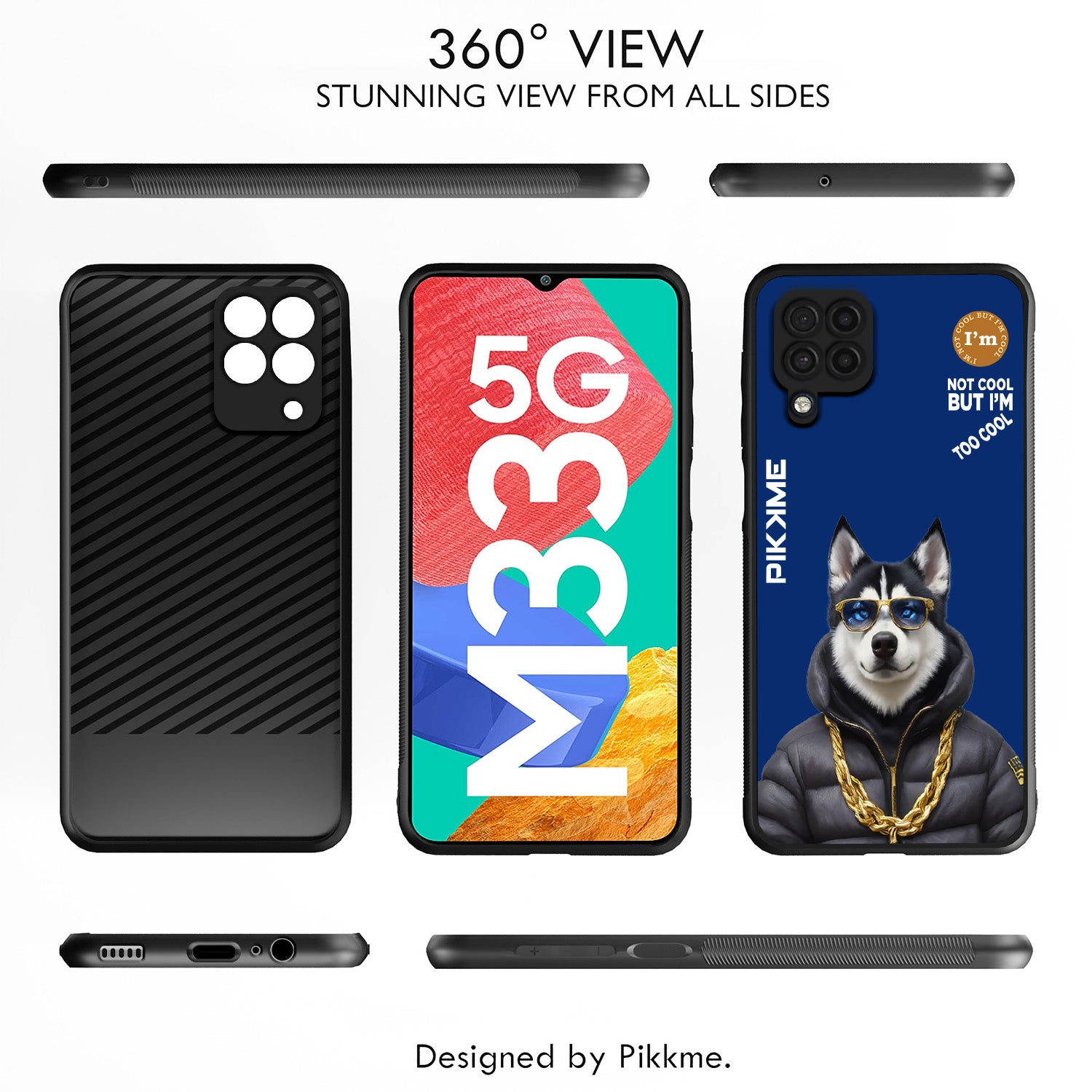 Pikkme Blue Dog Swag Samsung Galaxy M32 4G Nim2 Back Cover (Design 08)