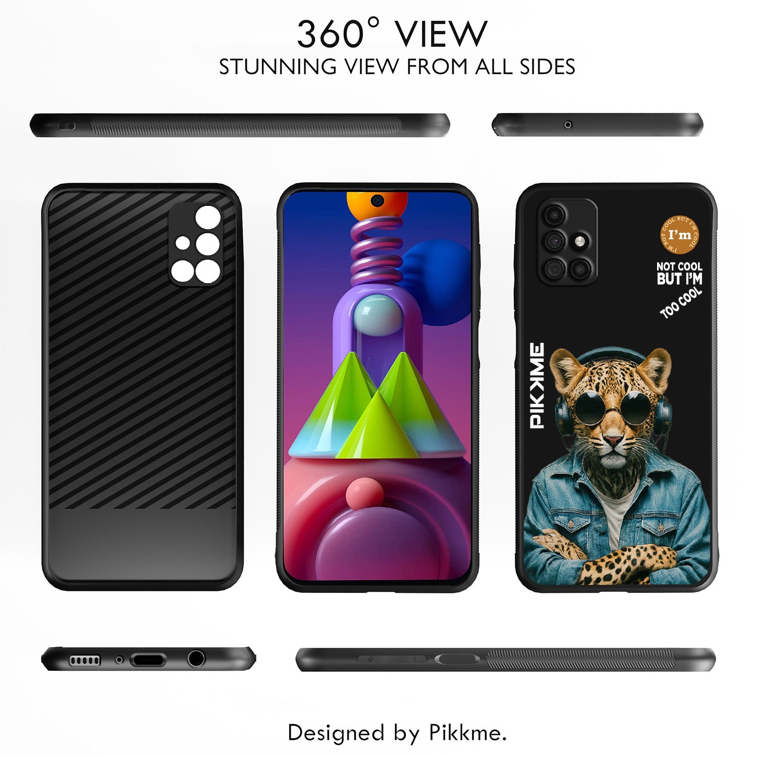 Pikkme Black Leopard Swag Samsung Galaxy M31s Nim2 Back Cover (Design 04)