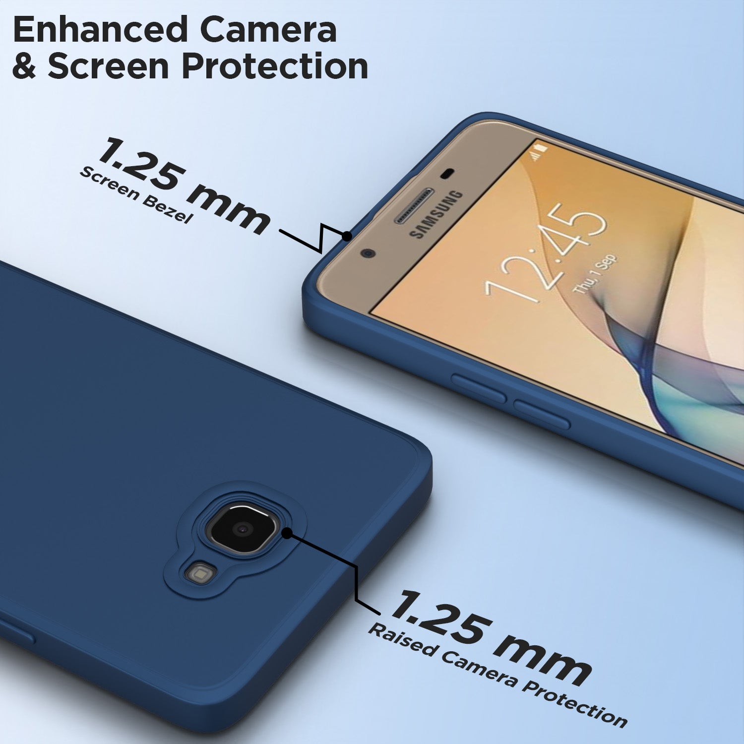 Pikkme Samsung Galaxy J7 Prime Liquid Silicone Back Cover | Blue