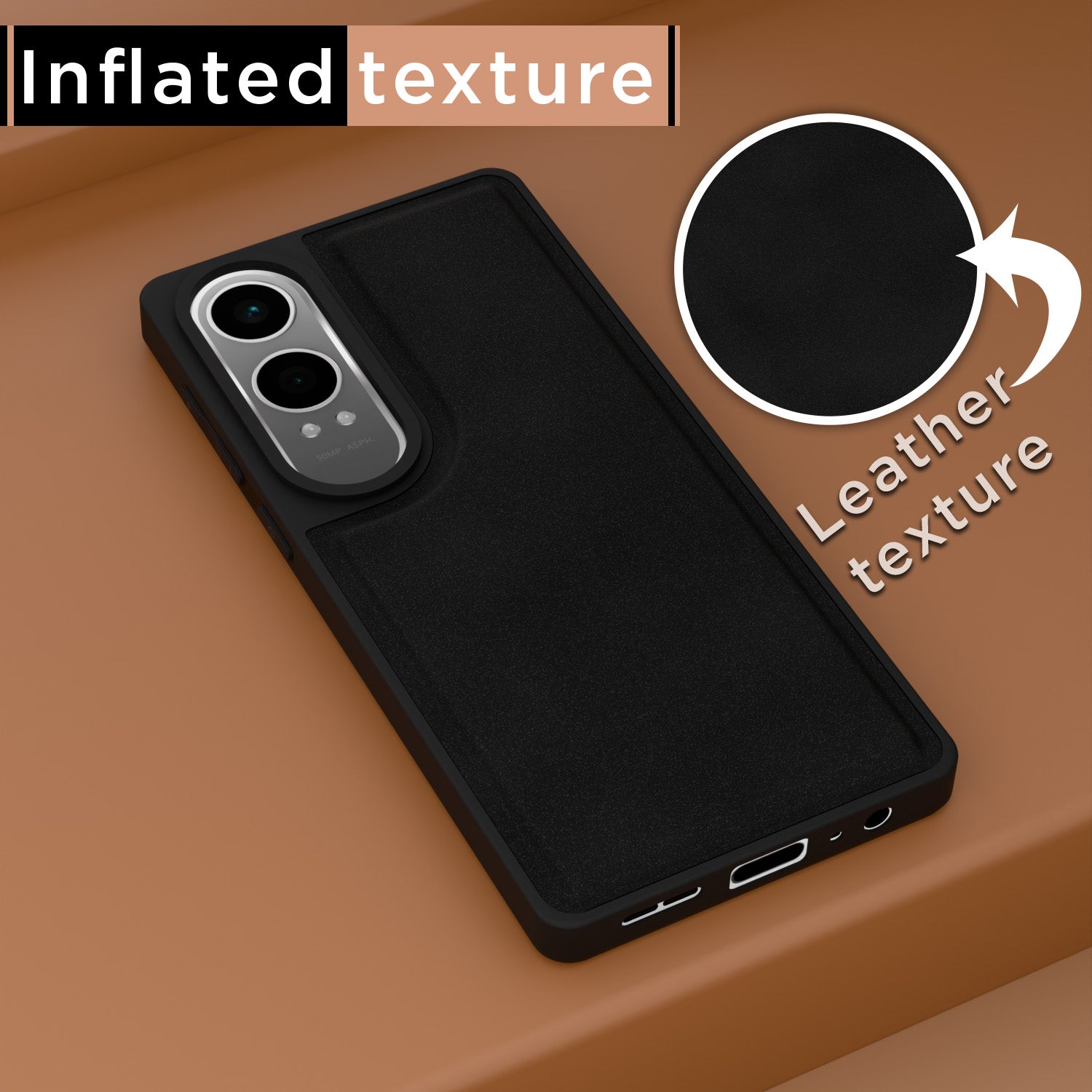 Pikkme OnePlus Nord CE 4 Lite 5G Premium Super Soft-Touch Leatherback Case (Black)