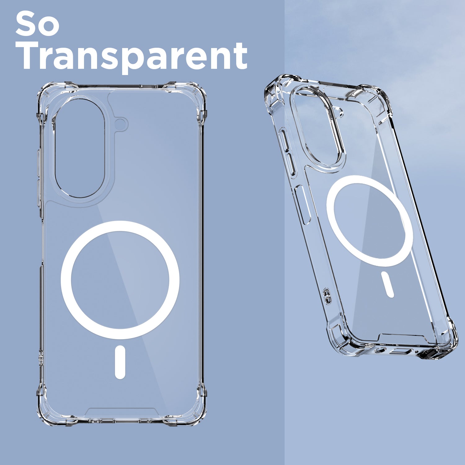 Pikkme Poco C71 / Redmi A5 Mag-Safe Shockproof PC + TPU Back Cover (Transparent)