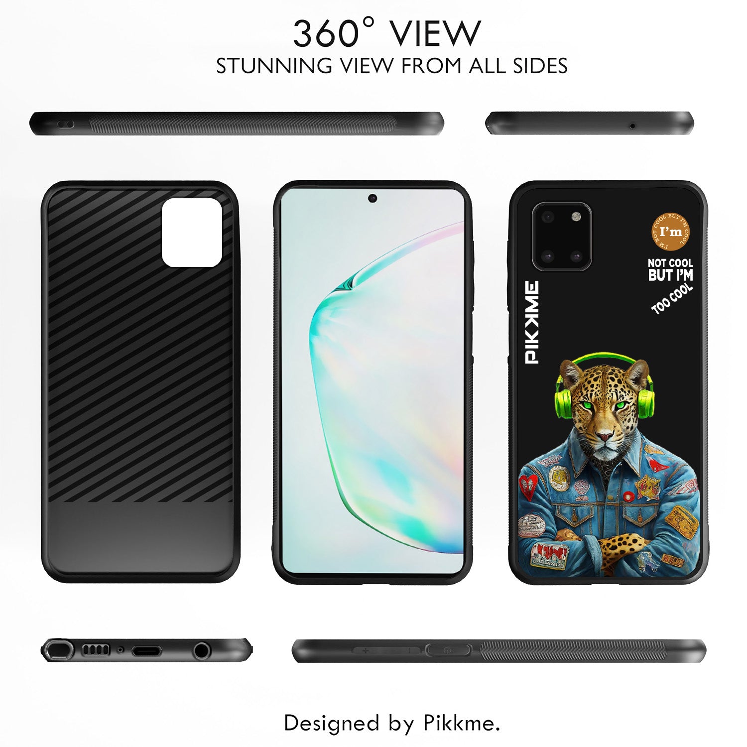Pikkme Black Leopard Swag Samsung Galaxy Note 10 Lite Nim2 Back Cover (Design 03)