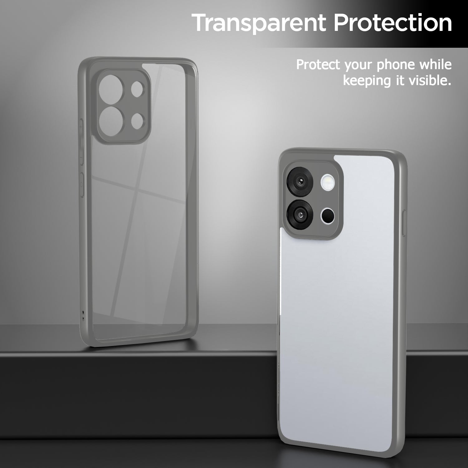 Pikkme OnePlus 13s 5G Eagle 2 Shockproof Sleek Hybrid Armor Back Cover (Grey)