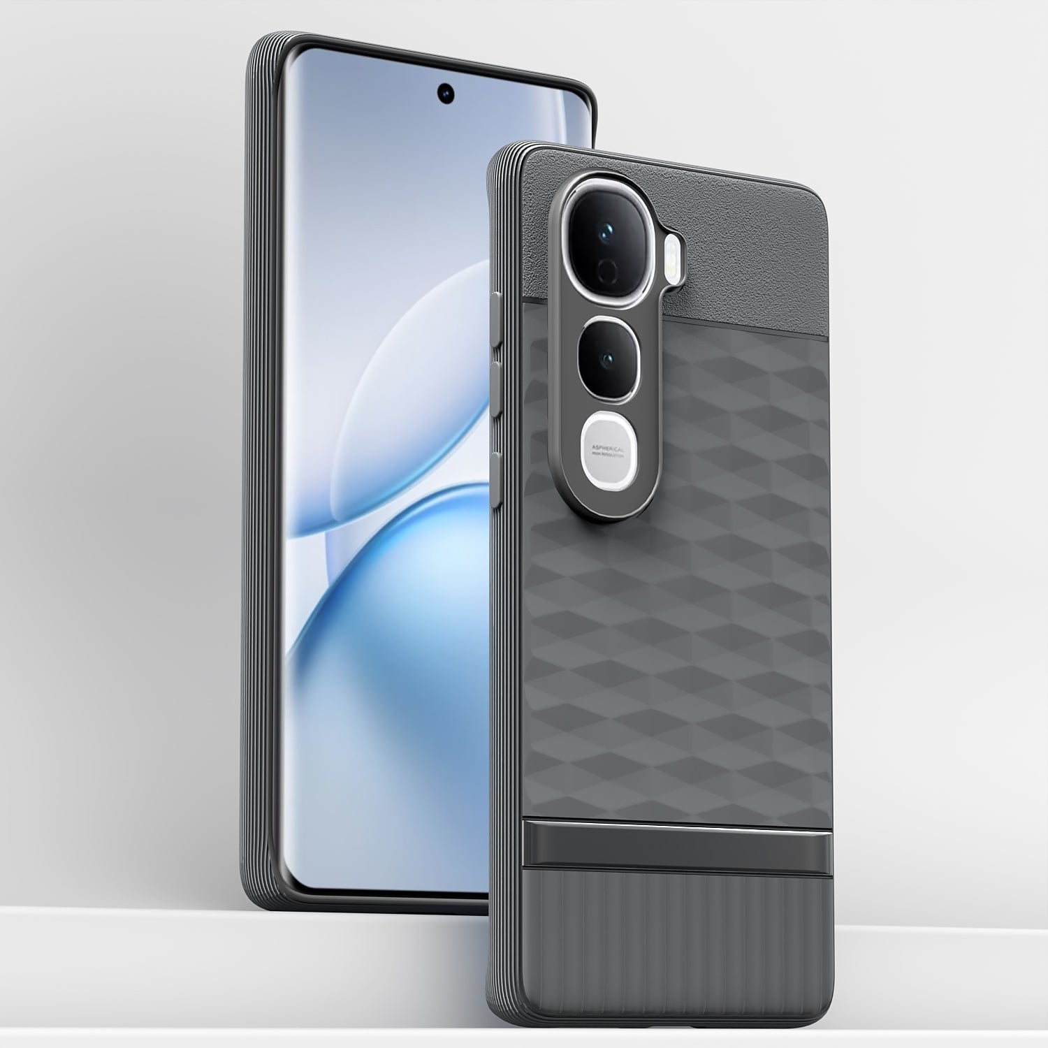 Pikkme Vivo Y400 Pro 5G Shockproof Soft Flexible Gencase Back Cover (Grey)