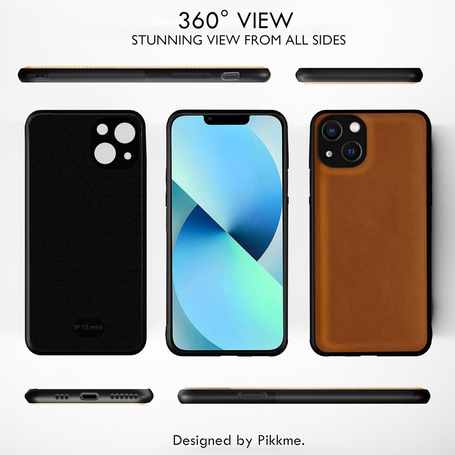 Pikkme iPhone 13 Mini Flexible Pu Leather Back Case | Brown
