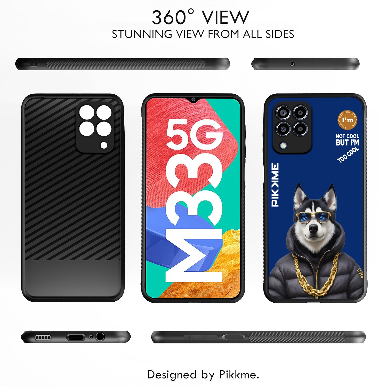 Pikkme Blue Dog Swag Samsung Galaxy M33 5G Nim2 Back Cover (Design 08)