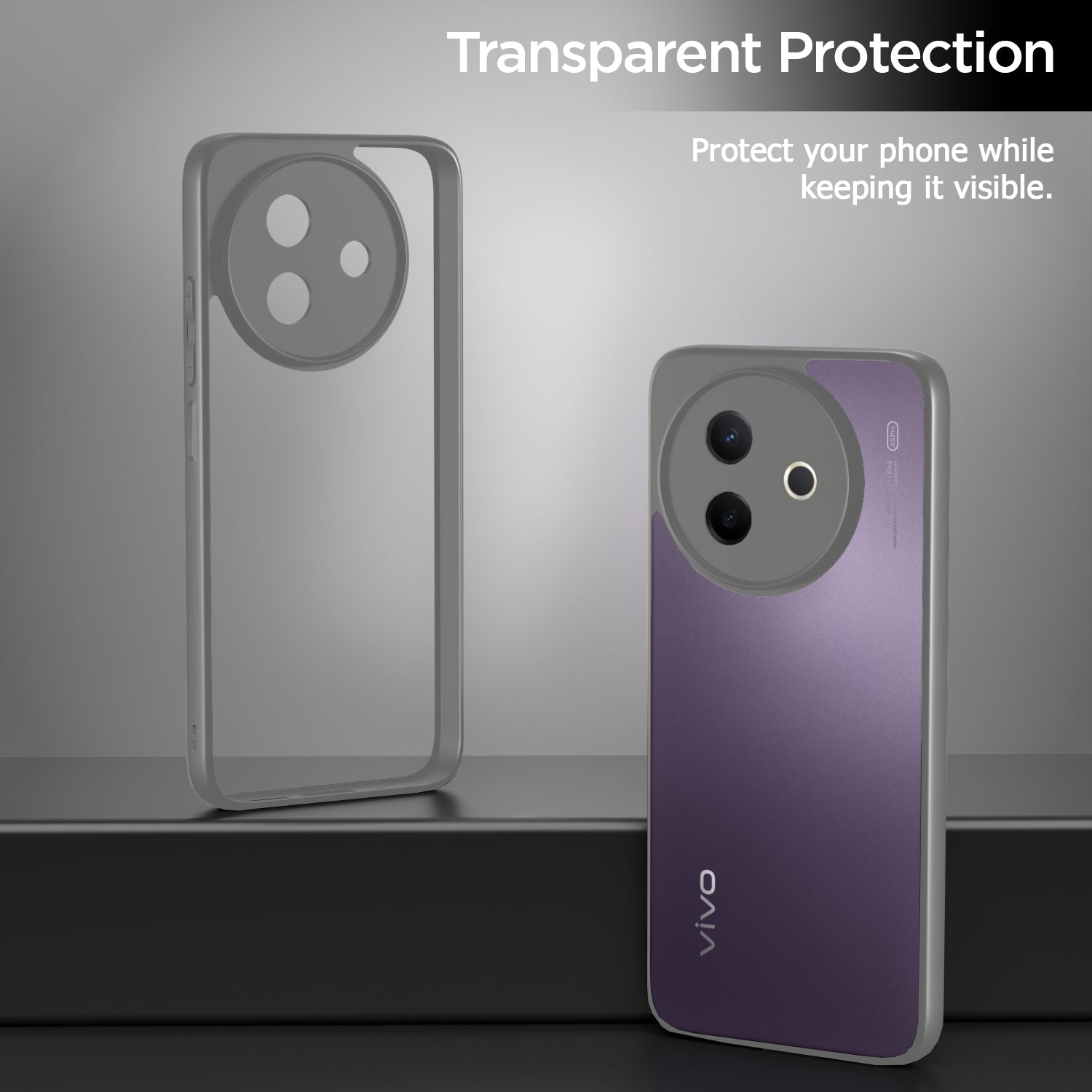 Pikkme Vivo Y39 5G Eagle 2 Shockproof Sleek Hybrid Armor Back Cover (Grey)