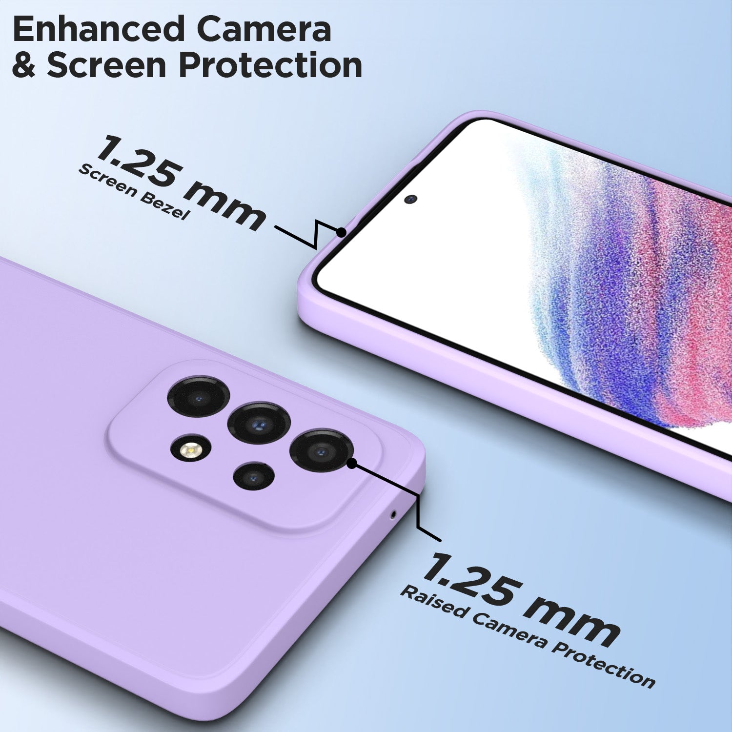 Pikkme Samsung Galaxy A53 5G Liquid Silicone Back Cover | Purple