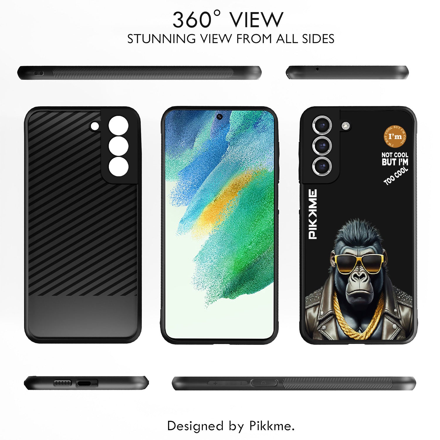 Pikkme Black Gorilla Swag Samsung Galaxy S20 Fe NIm2 Back Cover (Design 07)