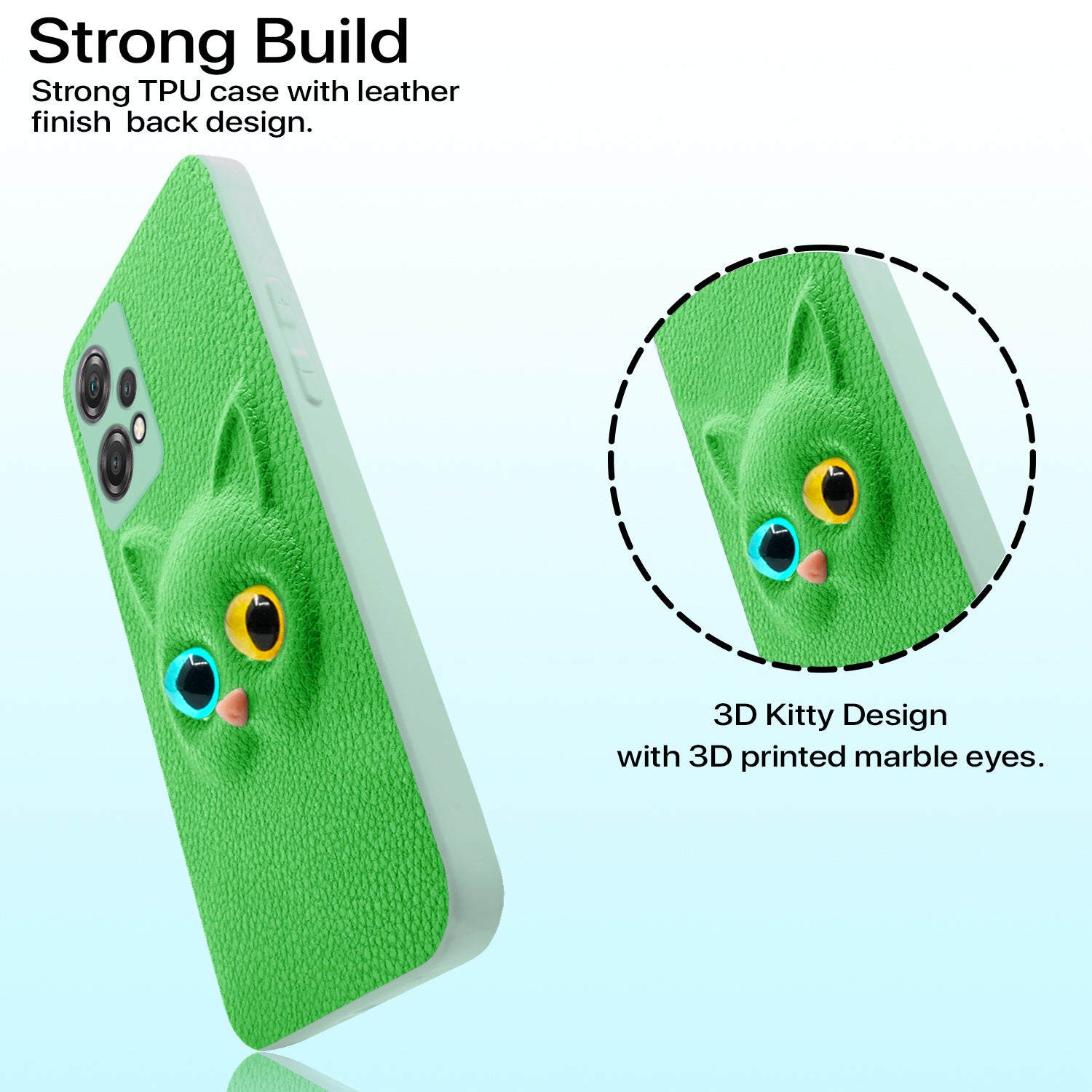 Pikkme OnePlus Nord Ce 2 Lite 5G Kitty Back Cover (Green)