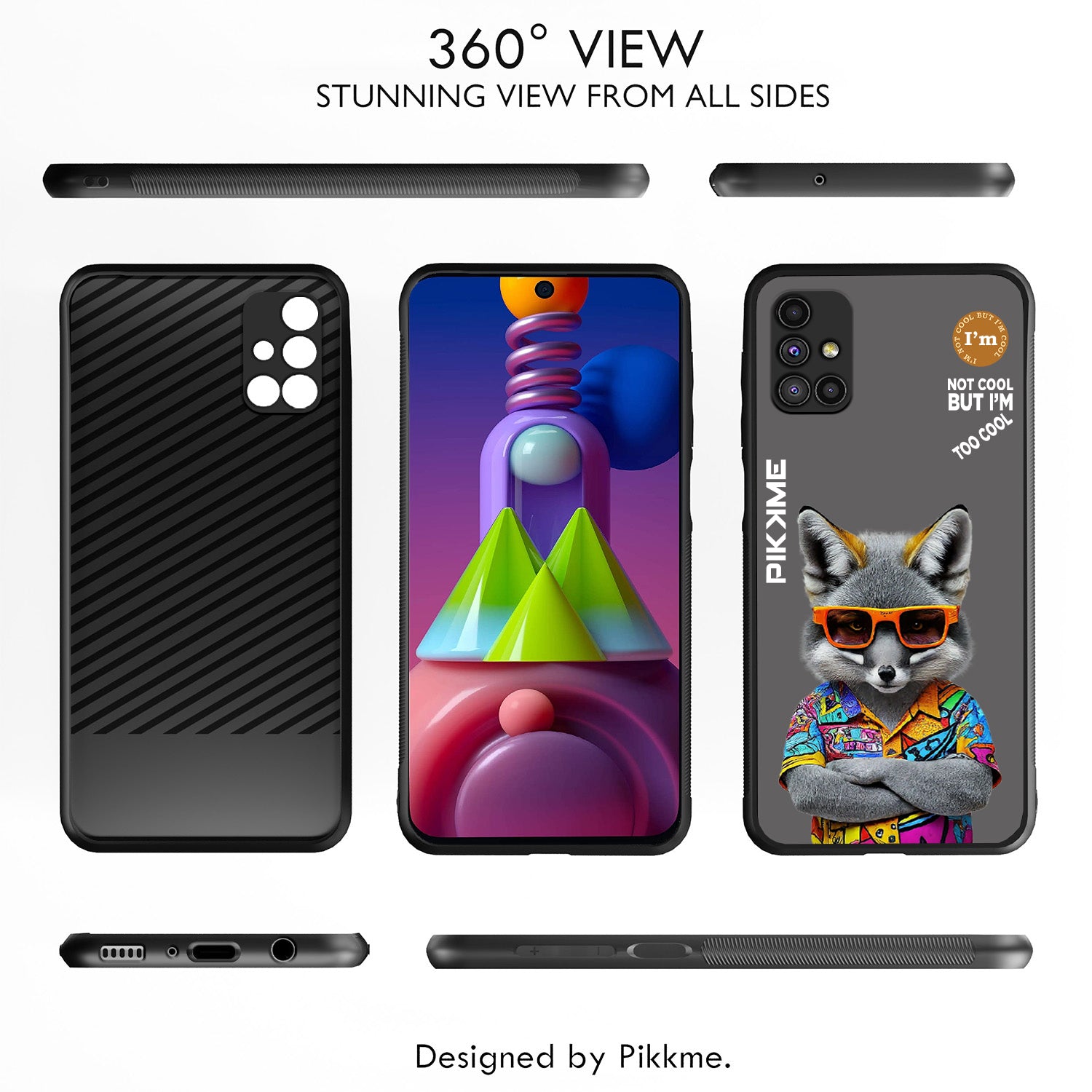 Pikkme Grey Wolf Swag Samsung Galaxy M51 Nim2 Back Cover (Design 01)