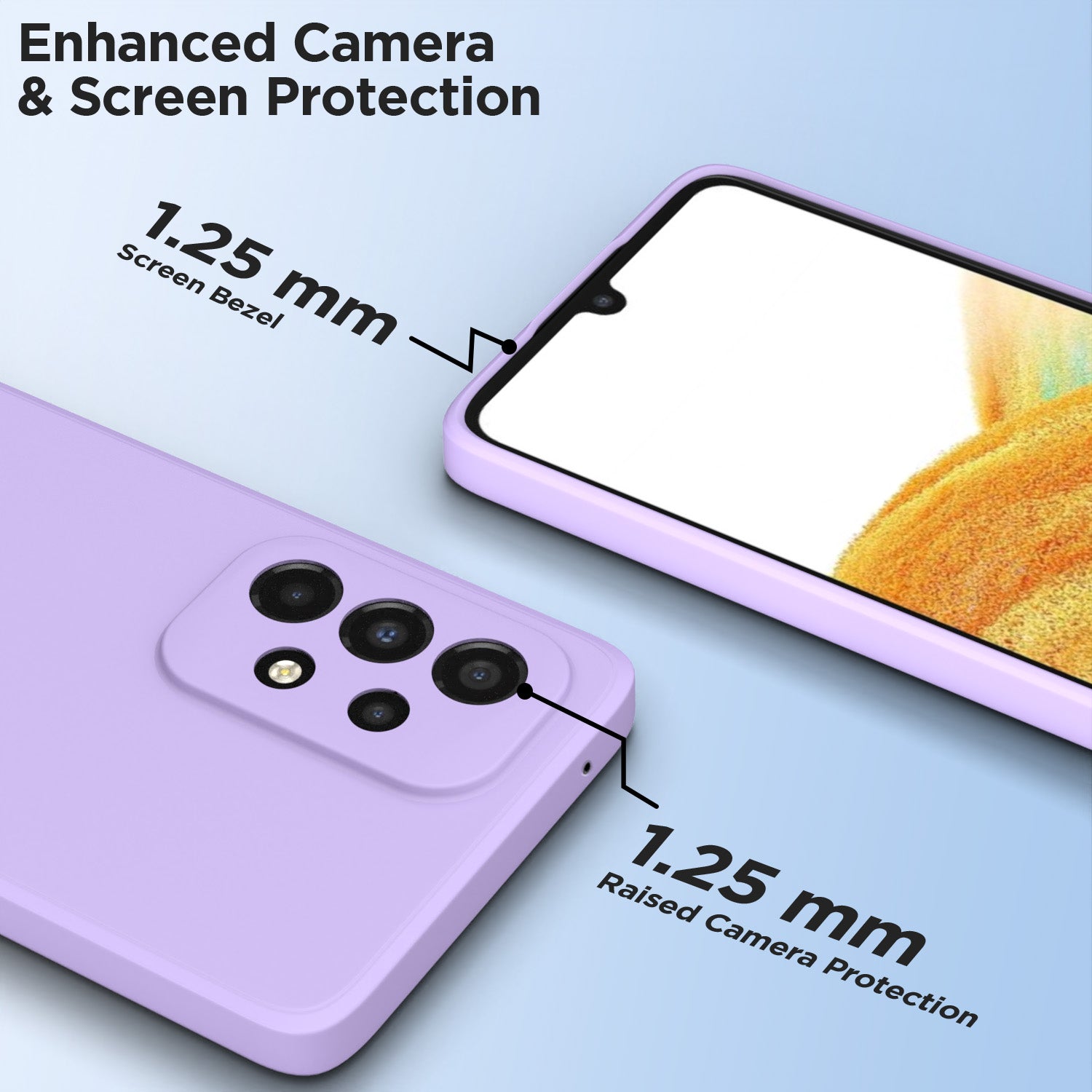 Pikkme Samsung Galaxy A33 5G Liquid Silicone Back Cover | Purple