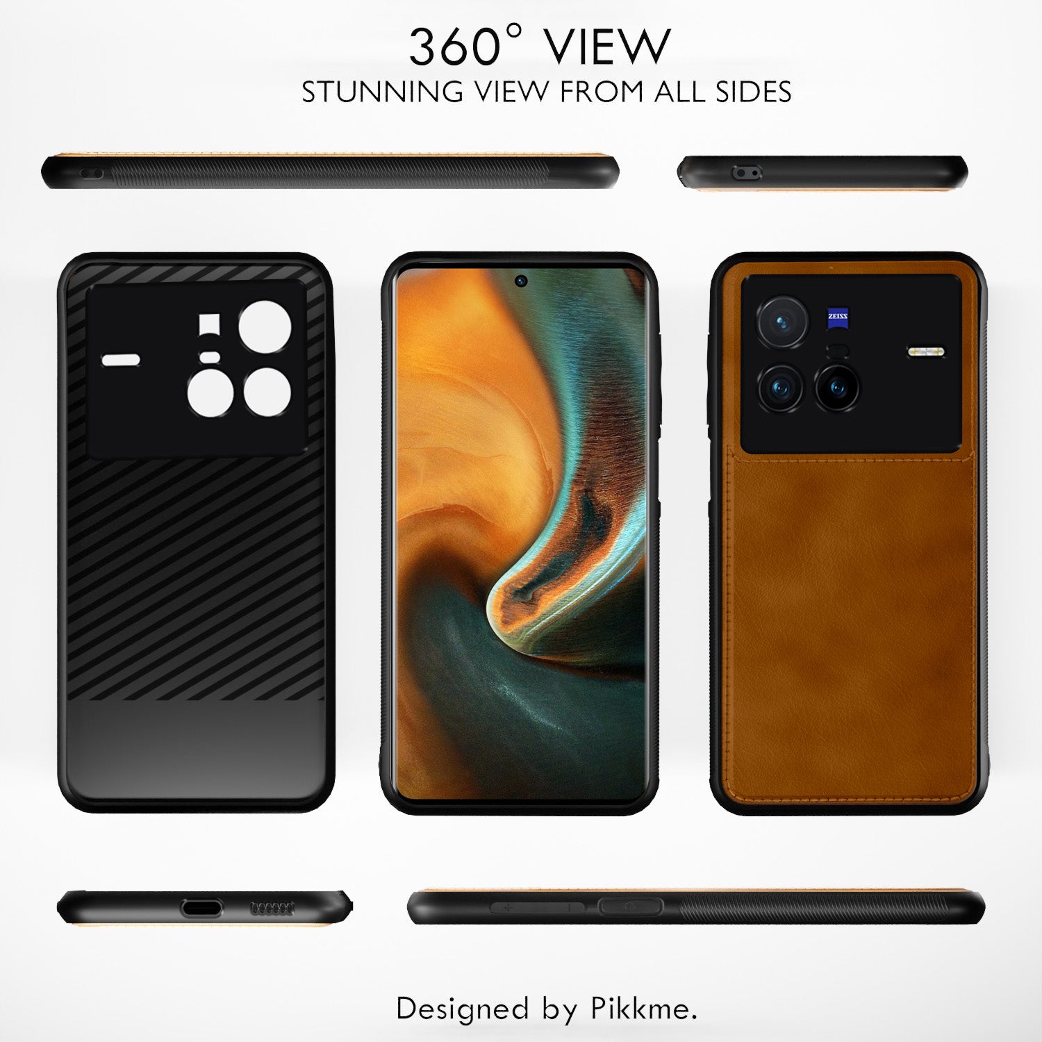 Pikkme Vivo X80 Leatherback Back Case | Brown