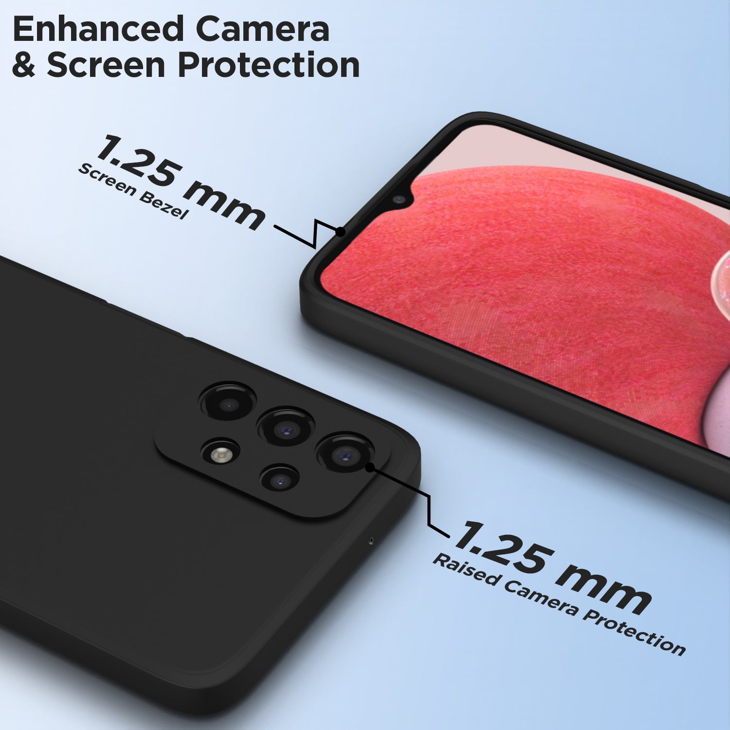 Pikkme Samsung Galaxy A23 4G / A23 5G Liquid Silicone Back Cover | Black