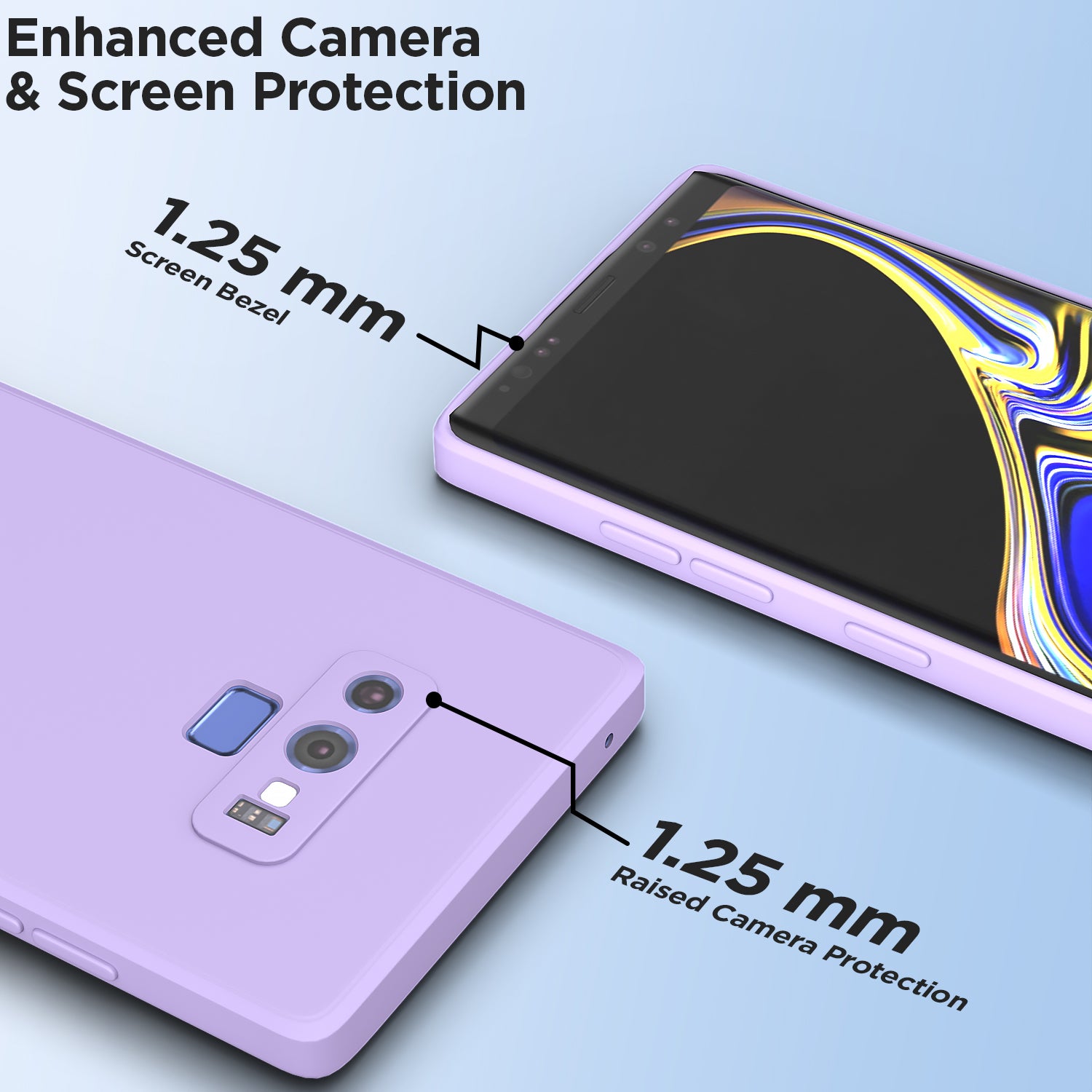 Pikkme Samsung Galaxy Note 9 Soft Matte Liquid Silicone Back Cover (Purple)